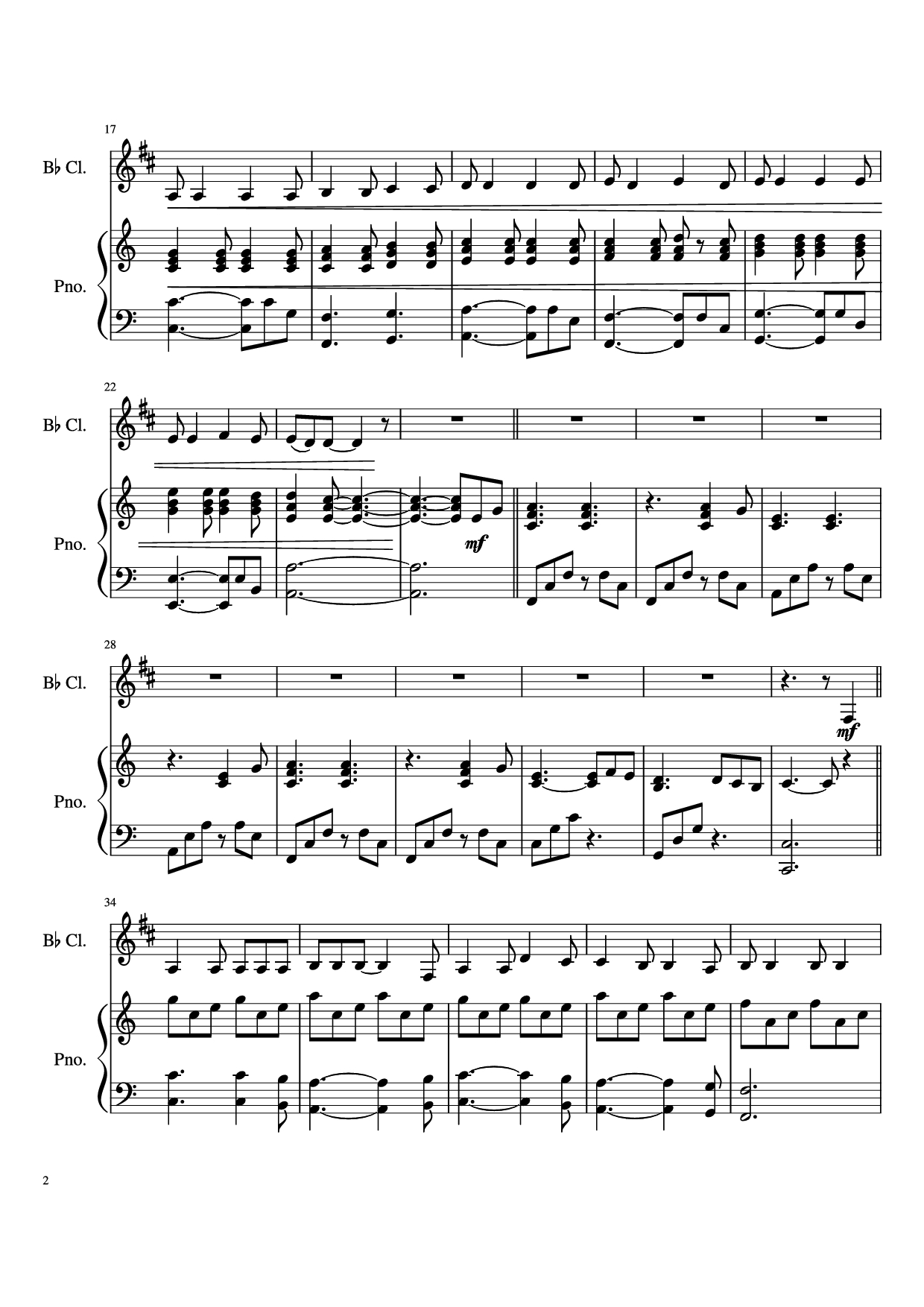 Page 2 of the piano sheet music PDF Piano – Hallelujah Piano by Leonard Cohen