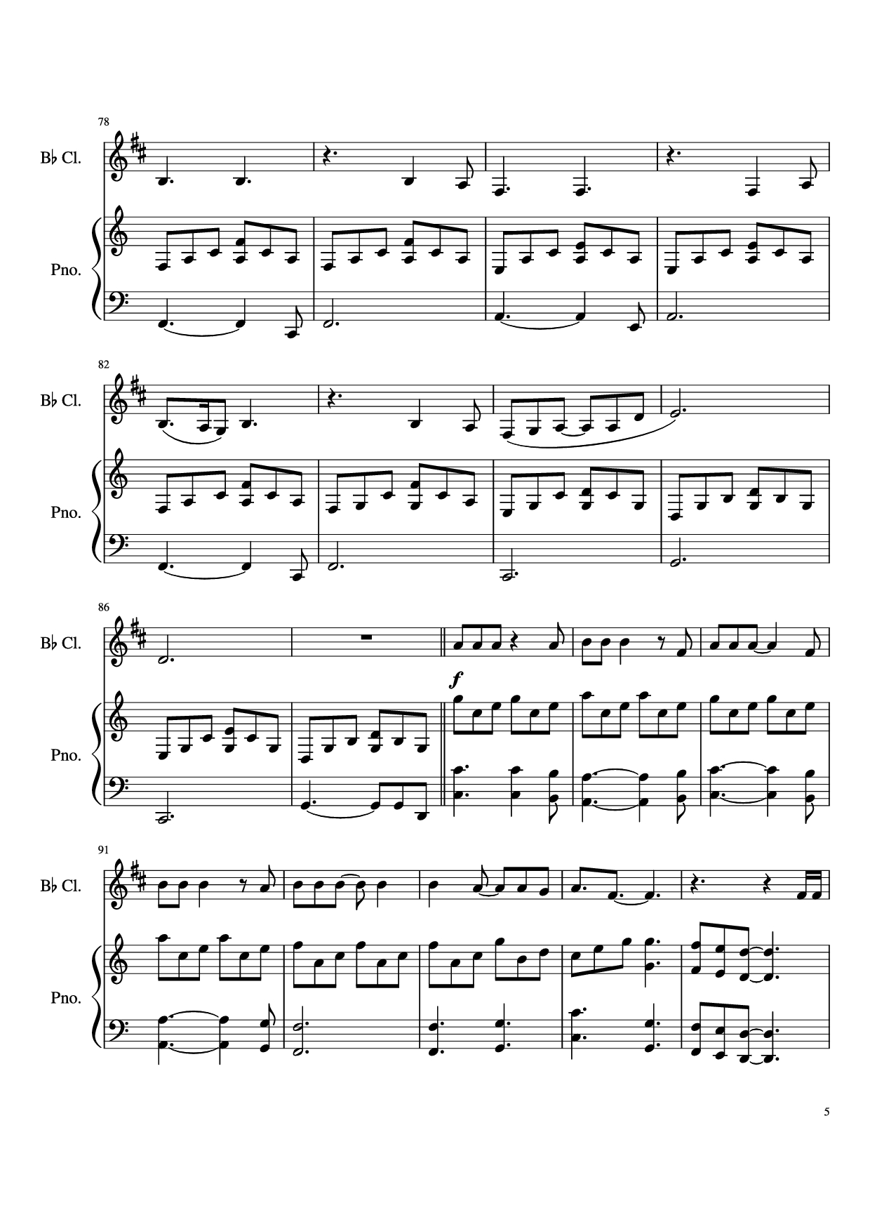 Page 5 of the piano sheet music PDF Piano – Hallelujah Piano by Leonard Cohen