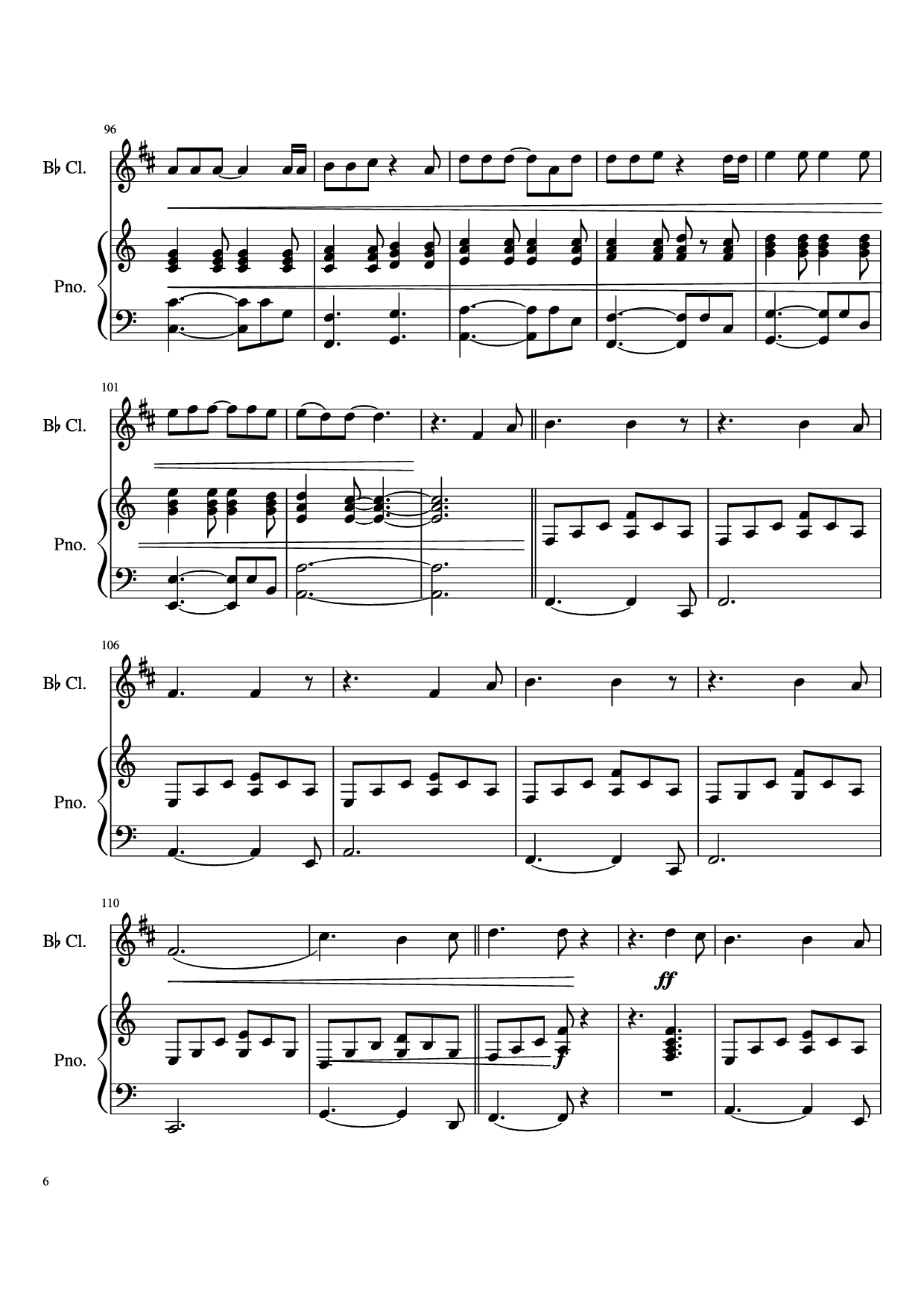 Page 6 of the piano sheet music PDF Piano – Hallelujah Piano by Leonard Cohen