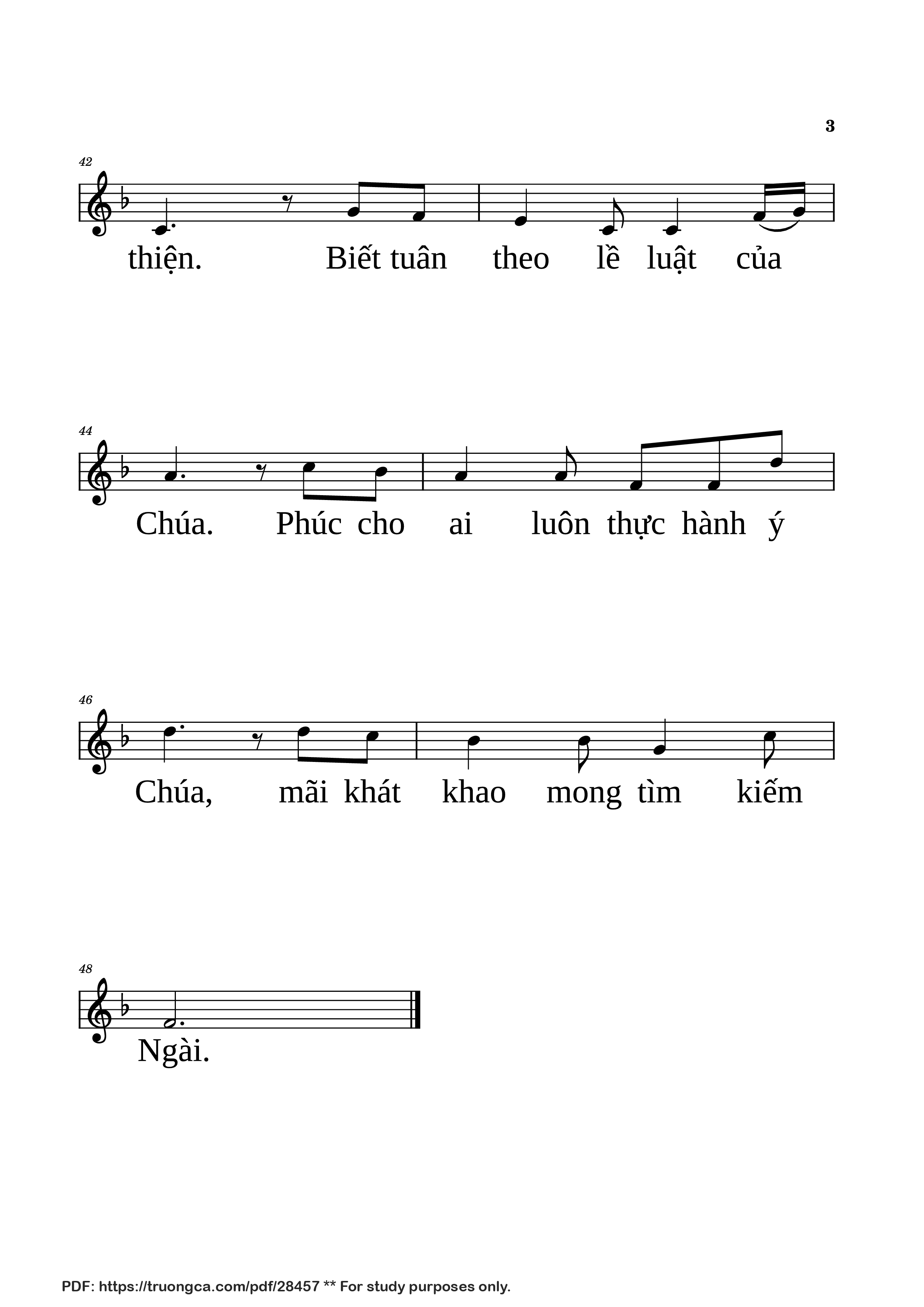Page 3 of the piano sheet music PDF Piano – Chúa Huấn Thị by Quang Uy