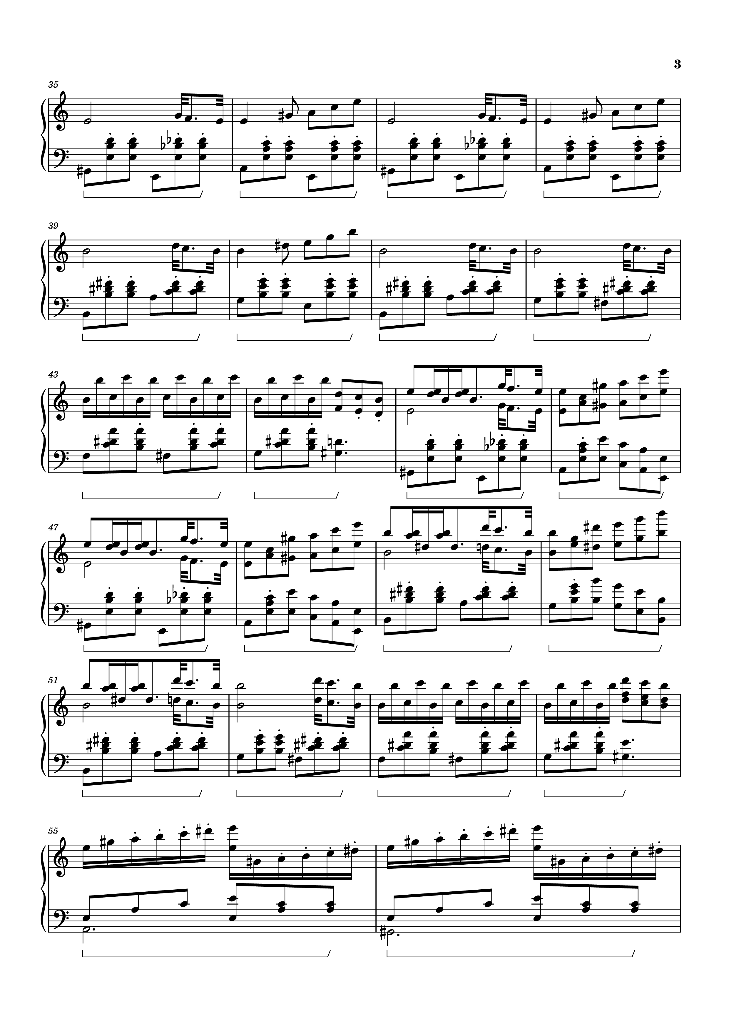 Page 3 of the piano sheet music PDF – Waltz from Masquerade Piano by Khachaturian Trio