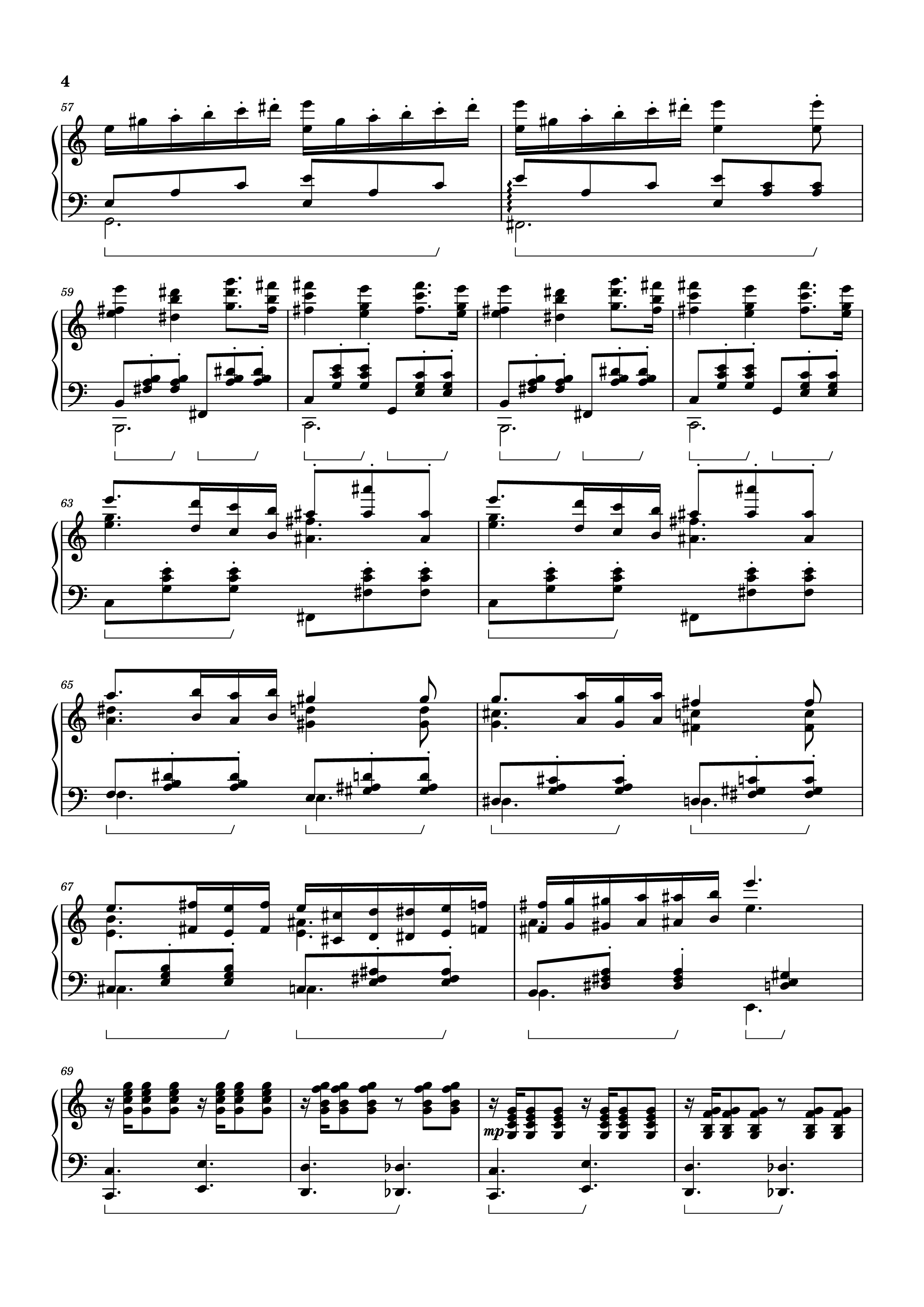 Page 4 of the piano sheet music PDF – Waltz from Masquerade Piano by Khachaturian Trio