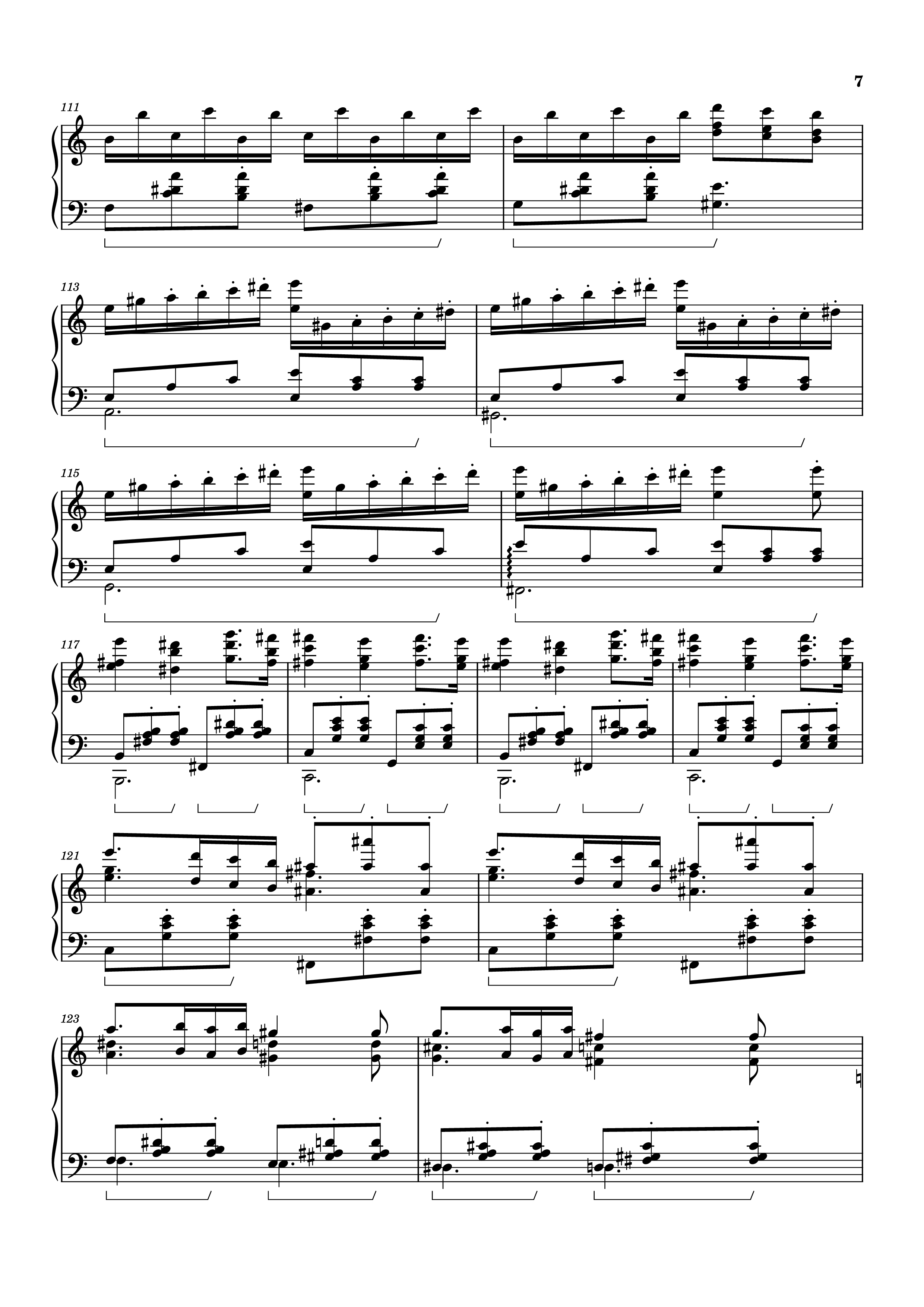Page 7 of the piano sheet music PDF – Waltz from Masquerade Piano by Khachaturian Trio