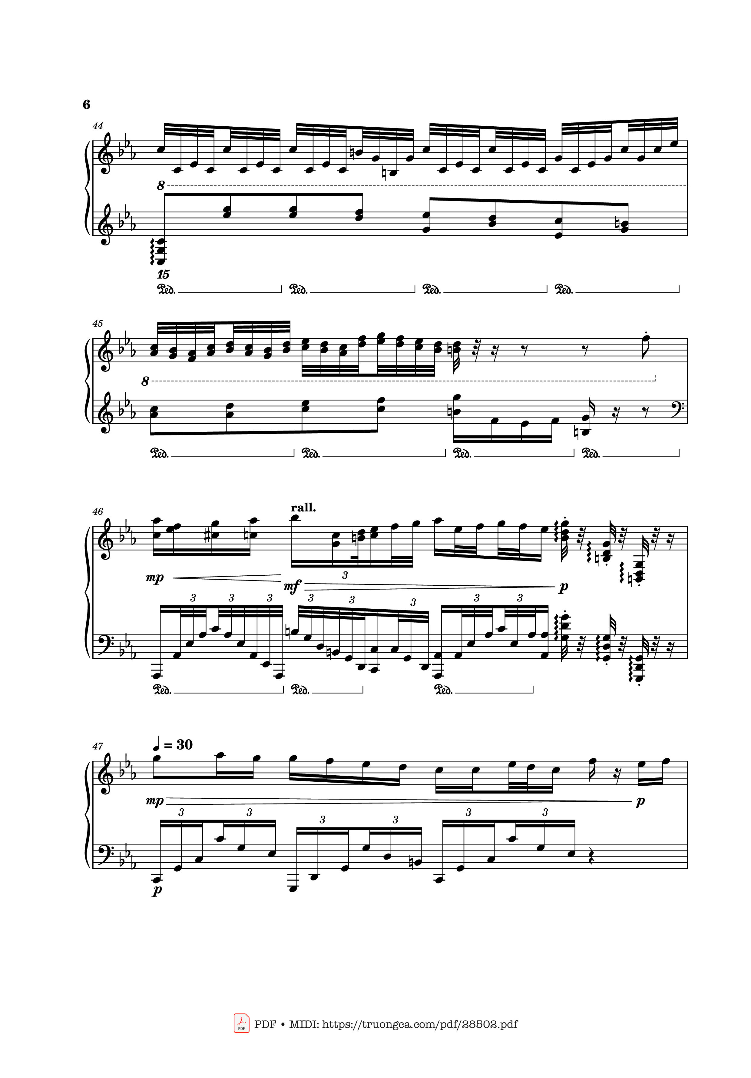 Page 6 of the piano sheet music PDF Piano – God Rest Ye Merry Gentlemen Piano by Richard Pogoson