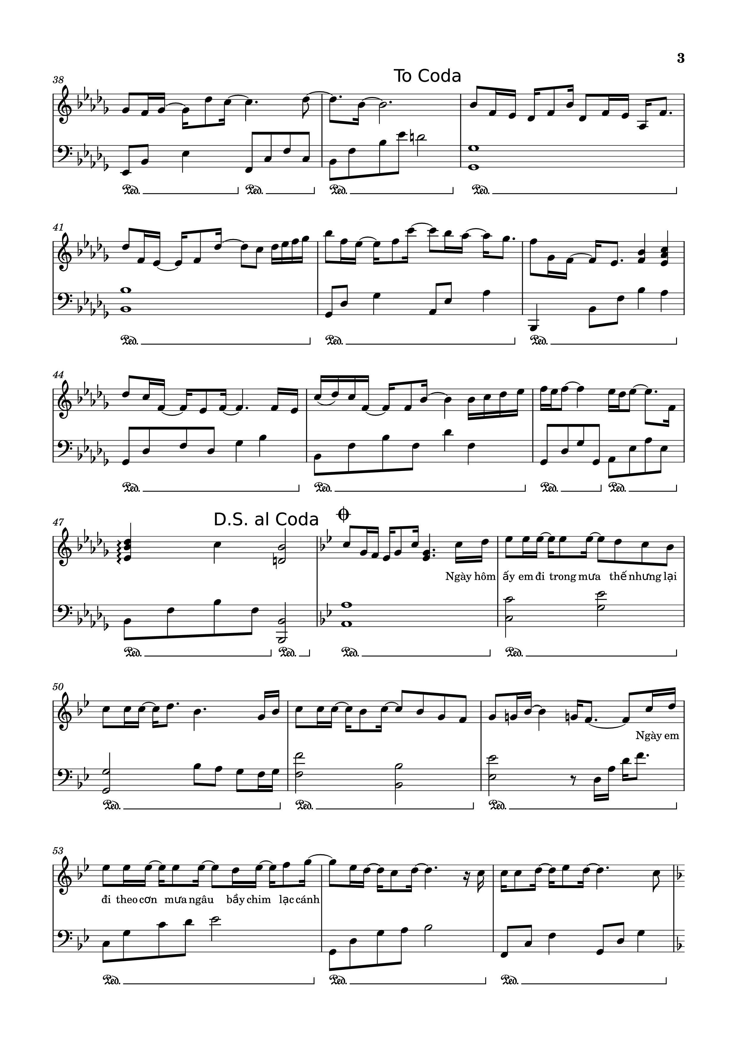 Page 3 of the piano sheet music PDF – Ngày Mai Người Ta Lấy Chồng Piano by Đông Thiên Đức