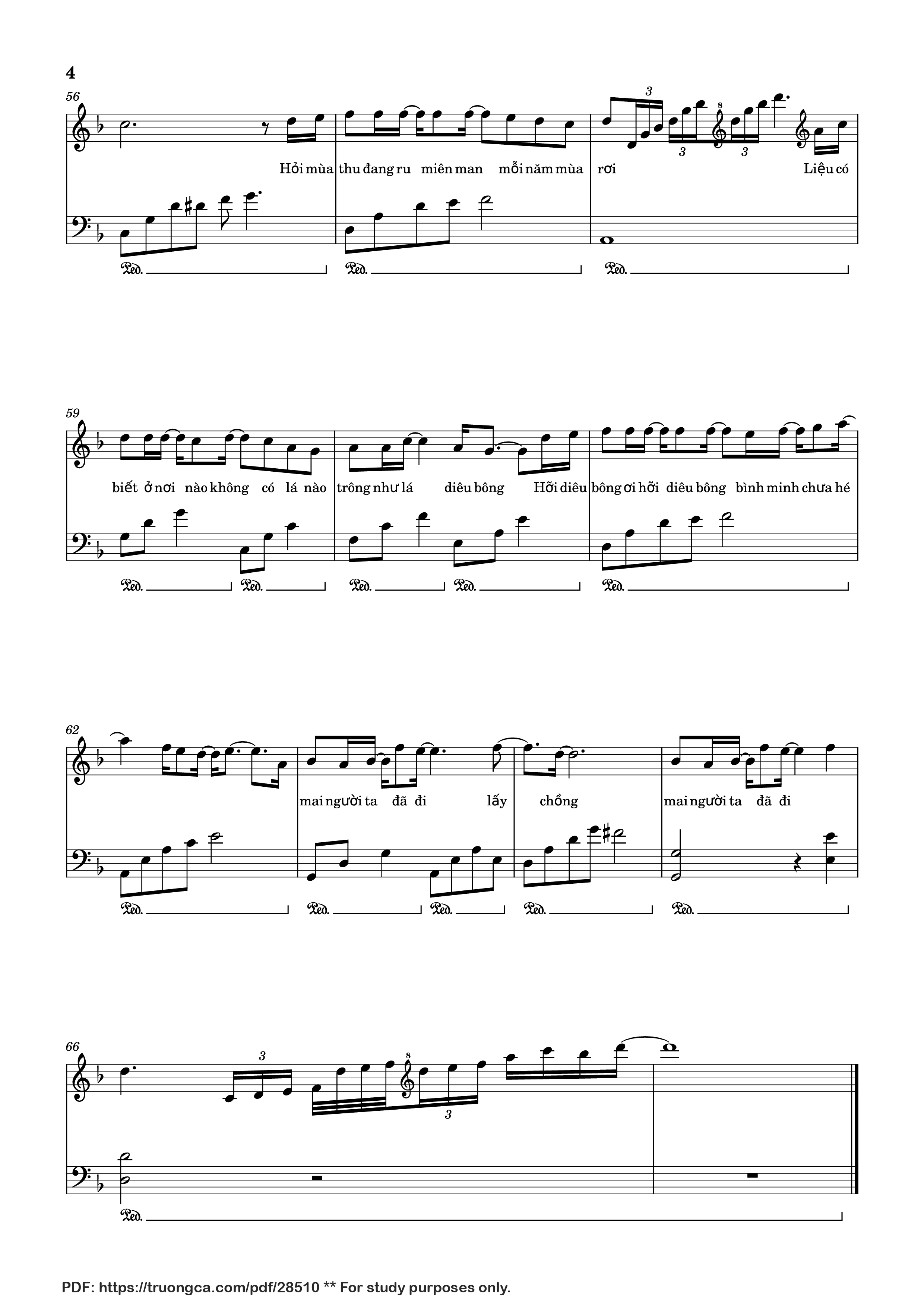 Page 4 of the piano sheet music PDF – Ngày Mai Người Ta Lấy Chồng Piano by Đông Thiên Đức