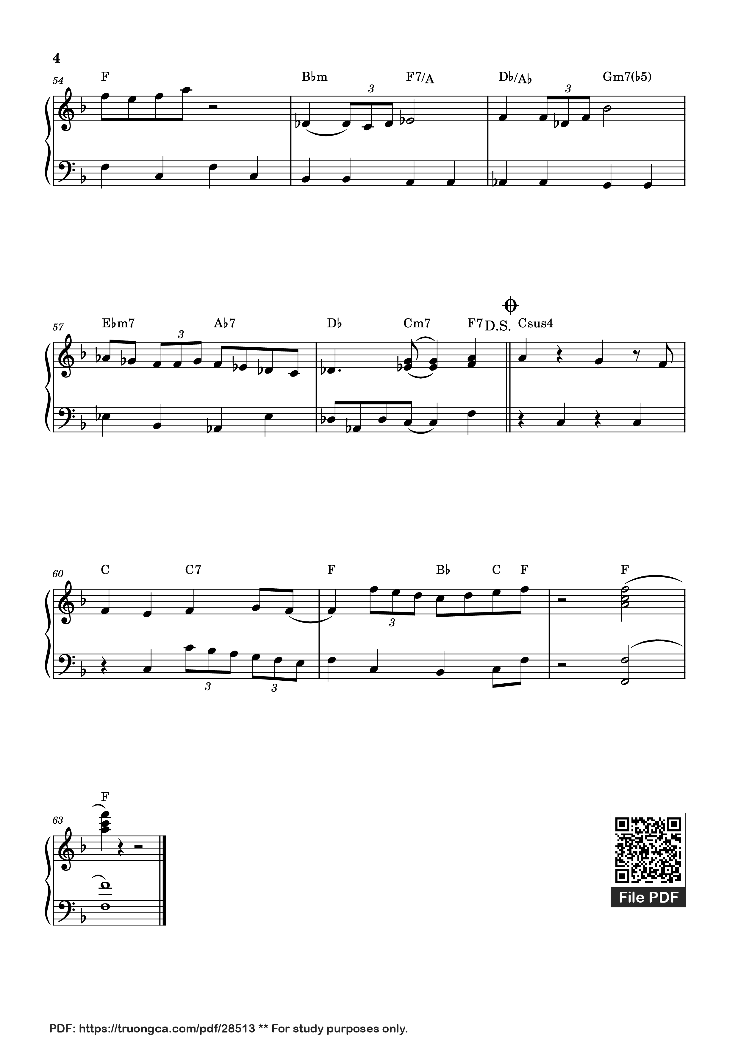 Page 4 of the piano sheet music PDF Piano – Giấc Mơ Thần Tiên (Doraemon OST) Piano by Katsuhiko Kurosu