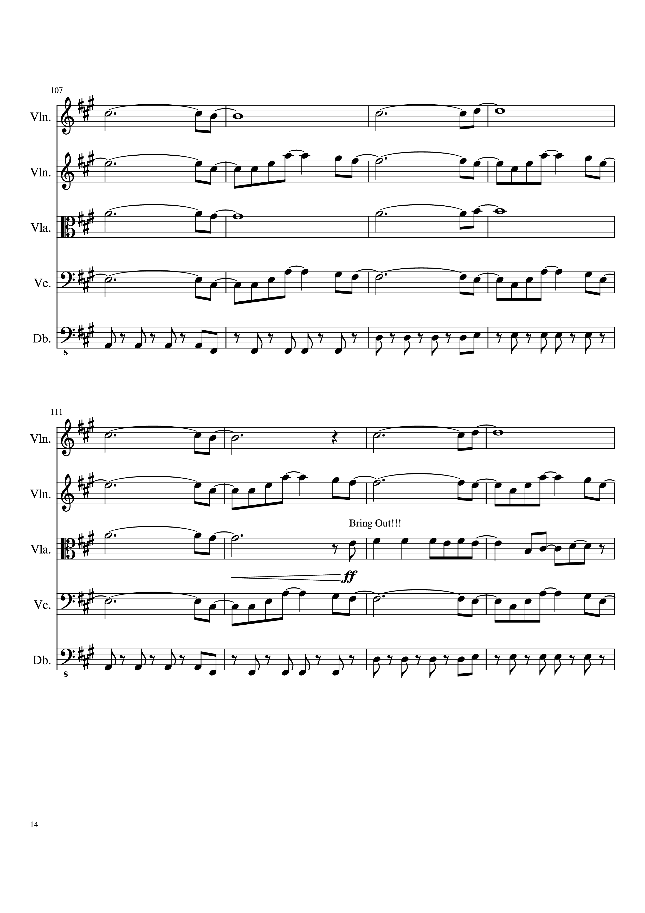 Page 14 of the piano sheet music PDF – Viva la Vida Violin by Oreboy