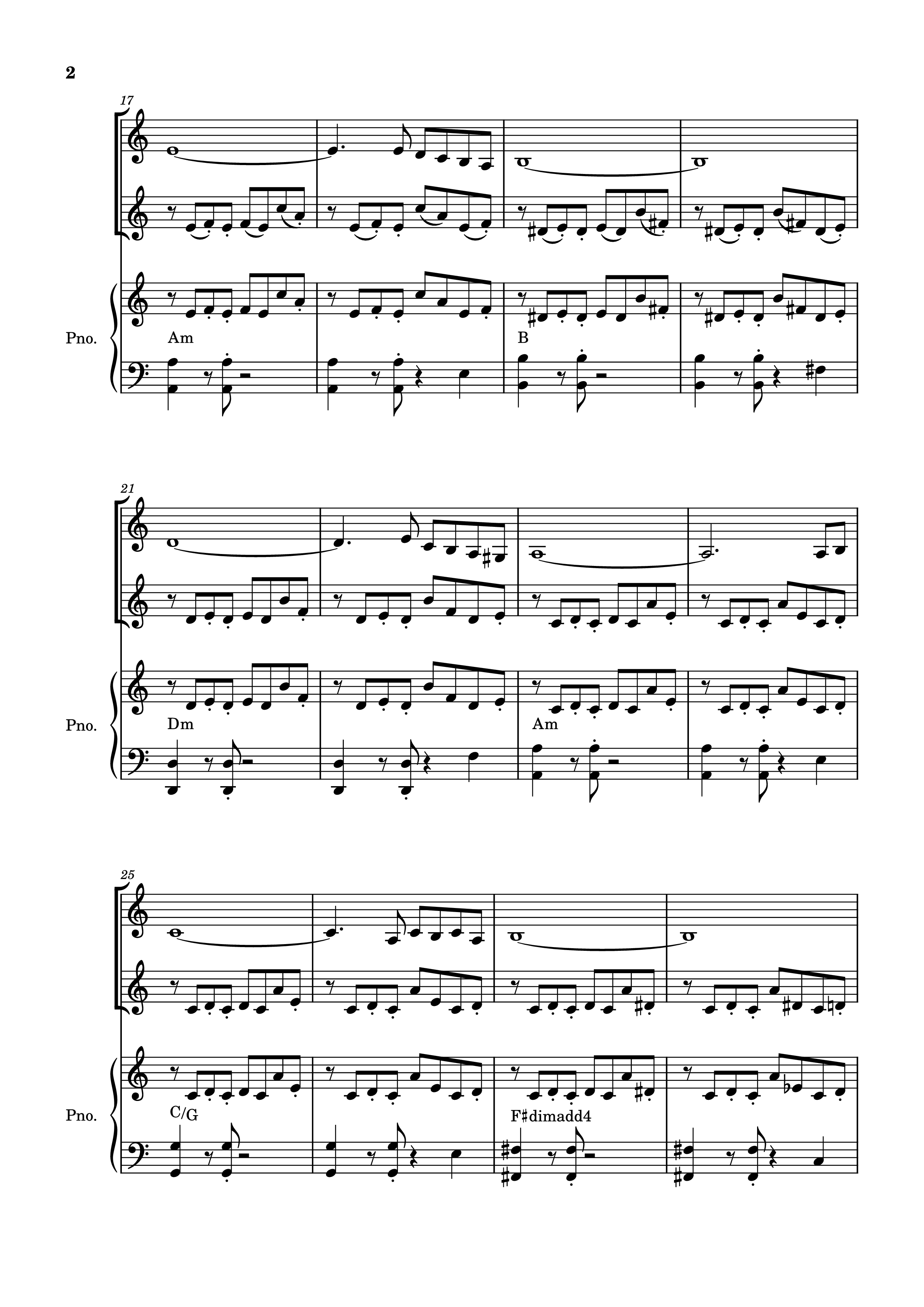 Page 2 of the piano sheet music PDF Piano – Libertango Piano vs 2 violins by Astor Piazzola