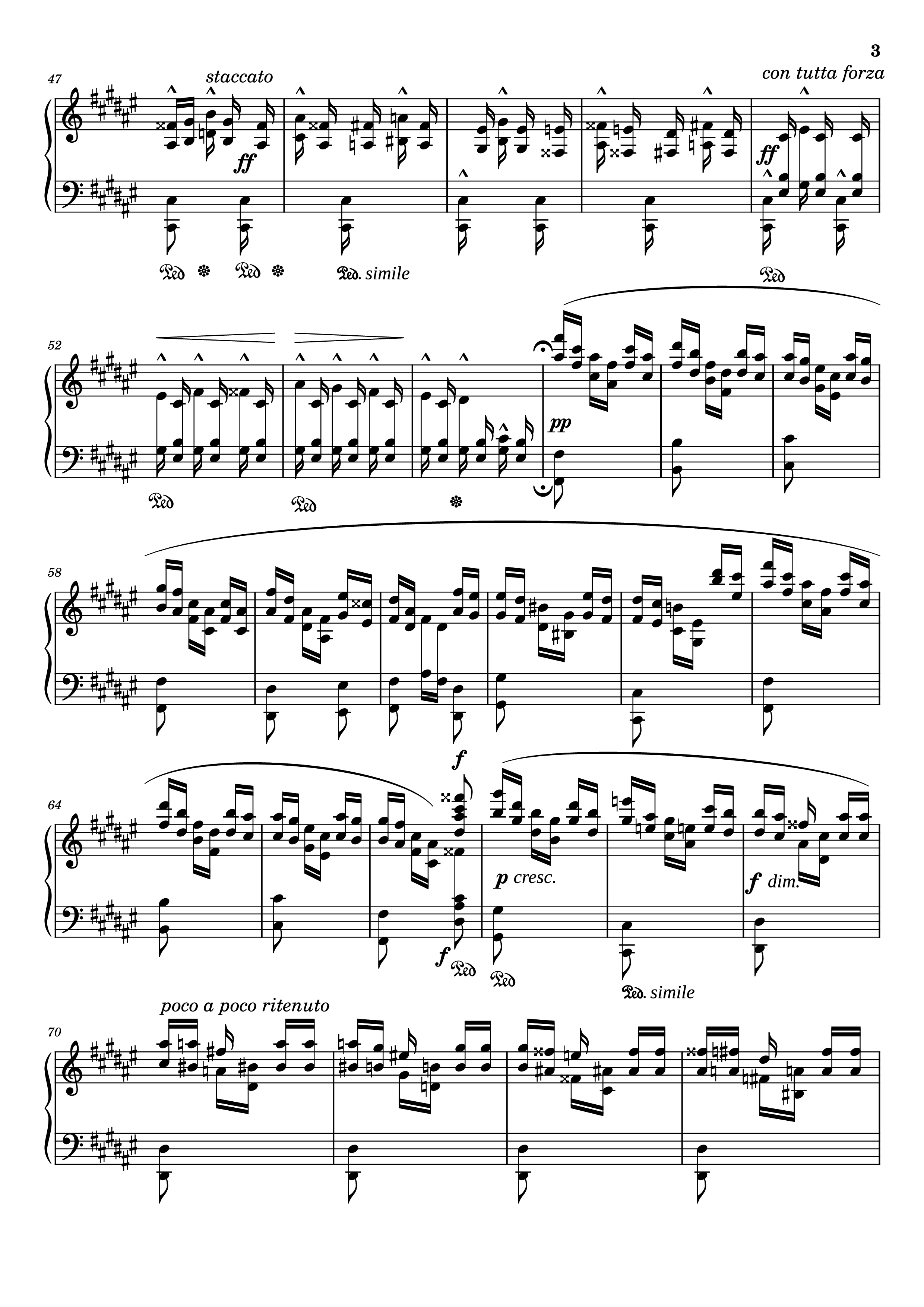 Page 3 of the piano sheet music PDF Piano – Étude Caractéristique No. 6 in F♯ Major by Adolf von Henselt