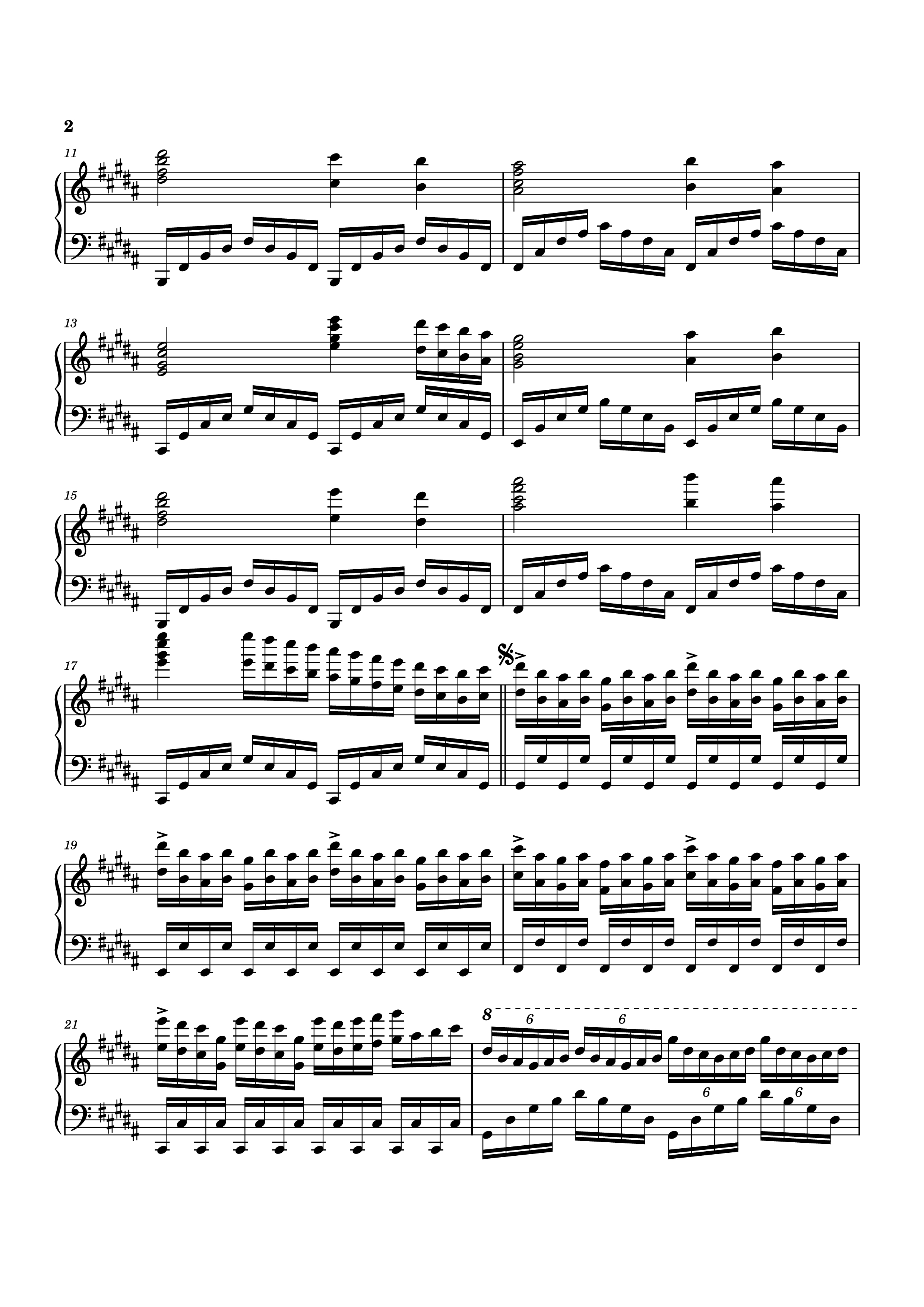 Page 2 of the piano sheet music PDF Piano – PULSE Piano by Tony Ann