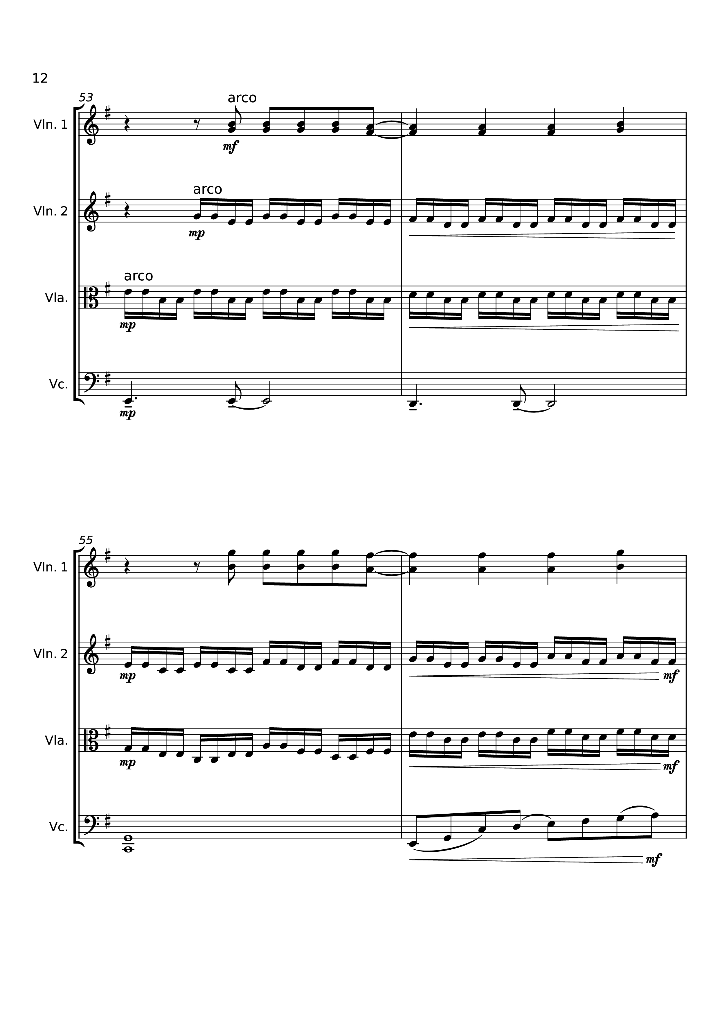 Page 12 of the piano sheet music PDF – Dancing On My Own Violin by Svetakorol777