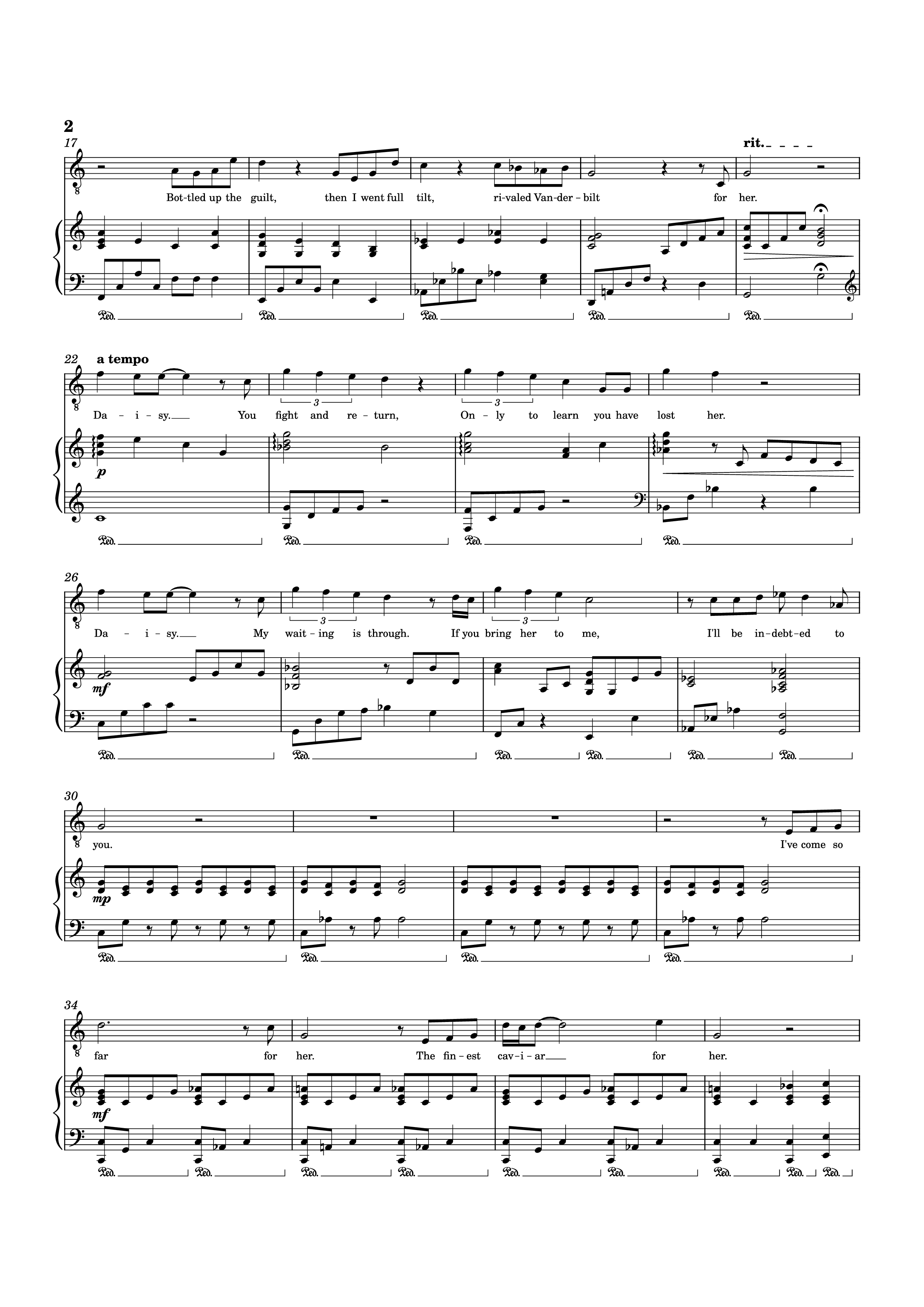 Page 2 of the piano sheet music PDF Piano – For Her Piano by Music and Lyrics by