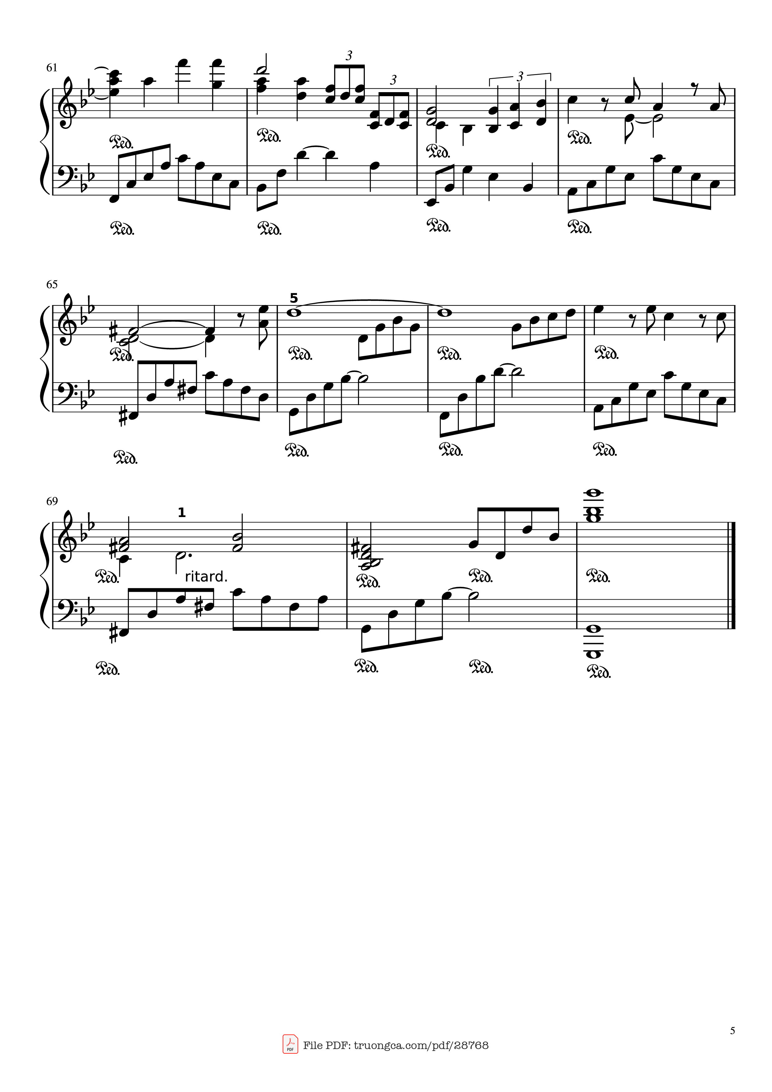 Page 5 of the piano sheet music PDF Piano – Autumn Leaves Piano by Joseph Kosma