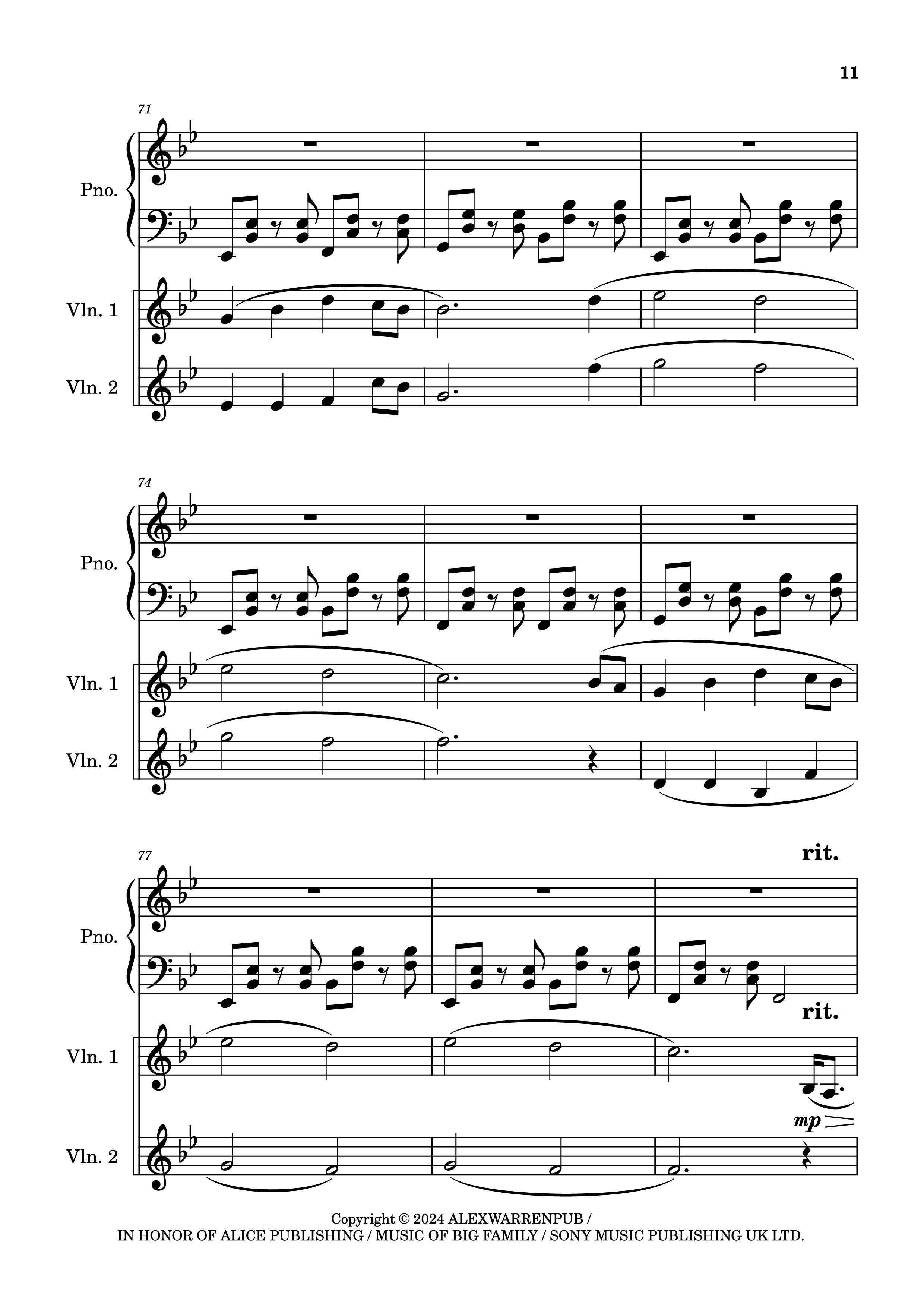 Page 11 of the piano sheet music PDF Piano – Carry You Home Piano by Arranged by Madeline Stratford