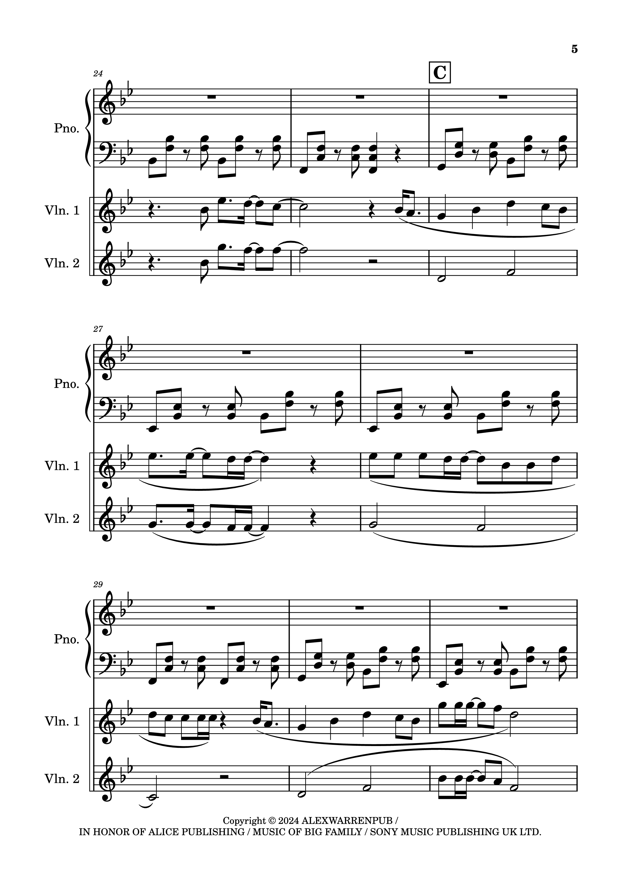 Page 5 of the piano sheet music PDF Piano – Carry You Home Piano by Arranged by Madeline Stratford