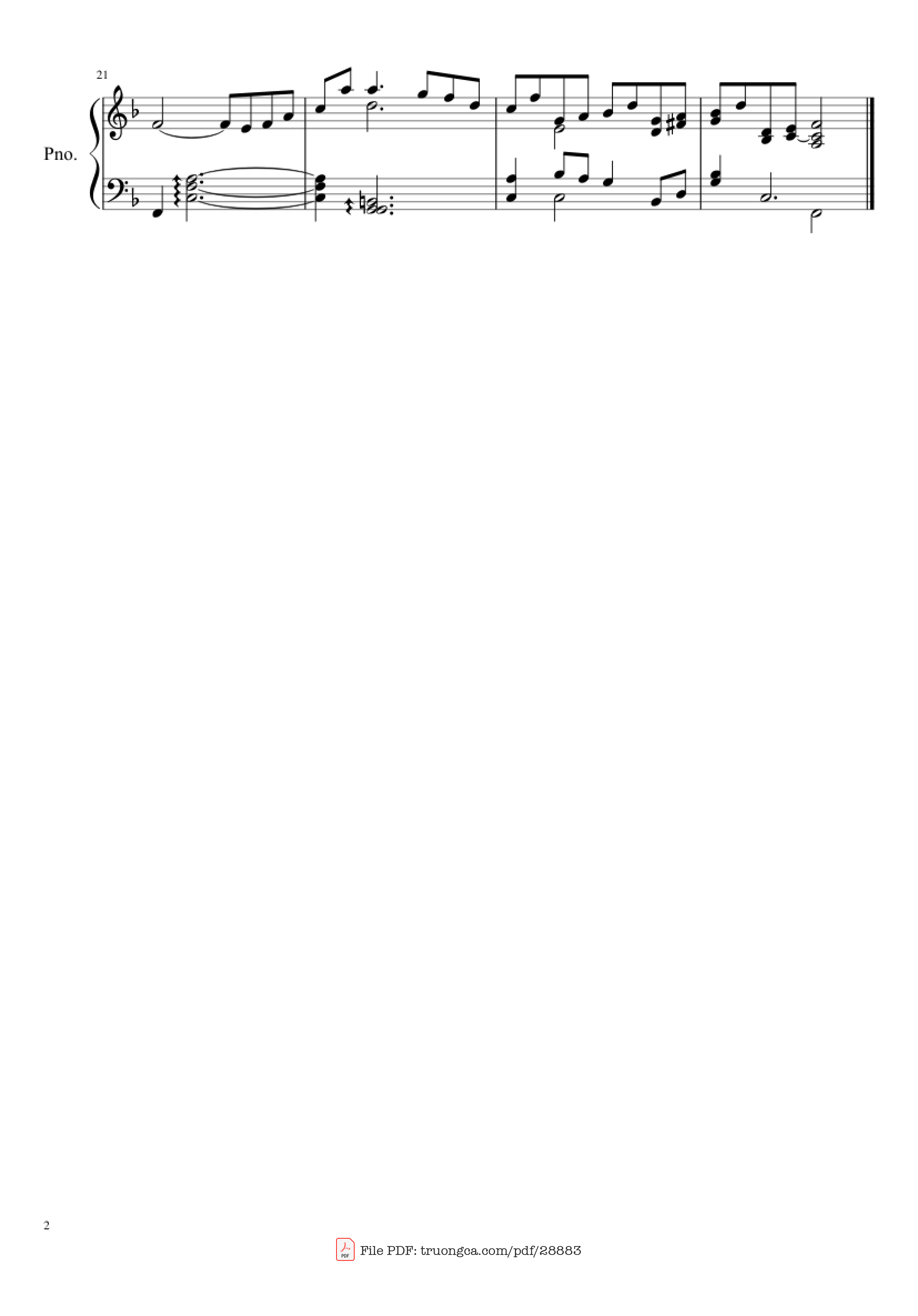 Page 2 of the piano sheet music PDF Piano – Traumerei Kinderszenen Piano (Easy) by Robert Schumann