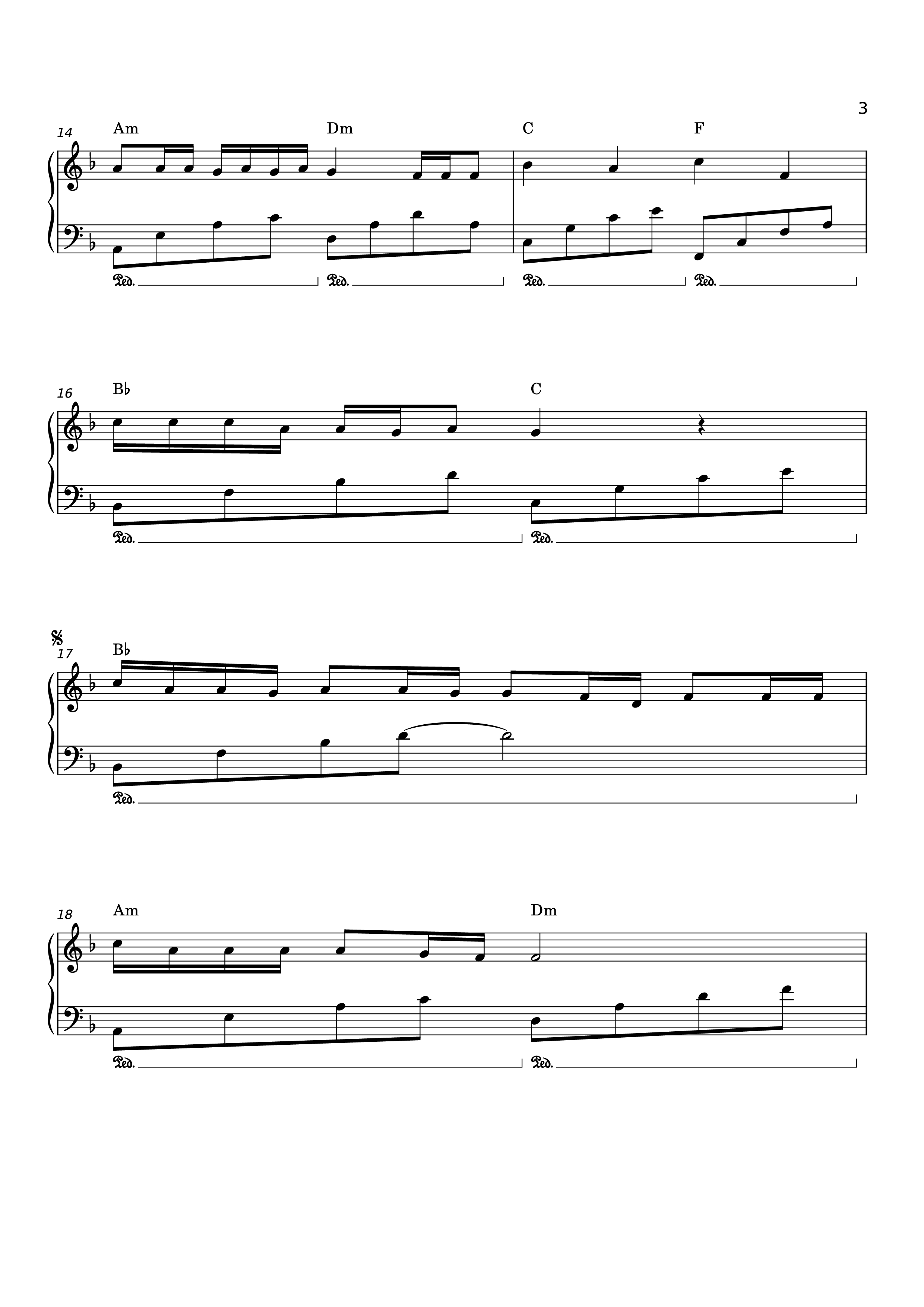 Page 3 of the piano sheet music PDF Piano – Có chắc yêu là đây Piano by Sơn Tùng  M-TP
