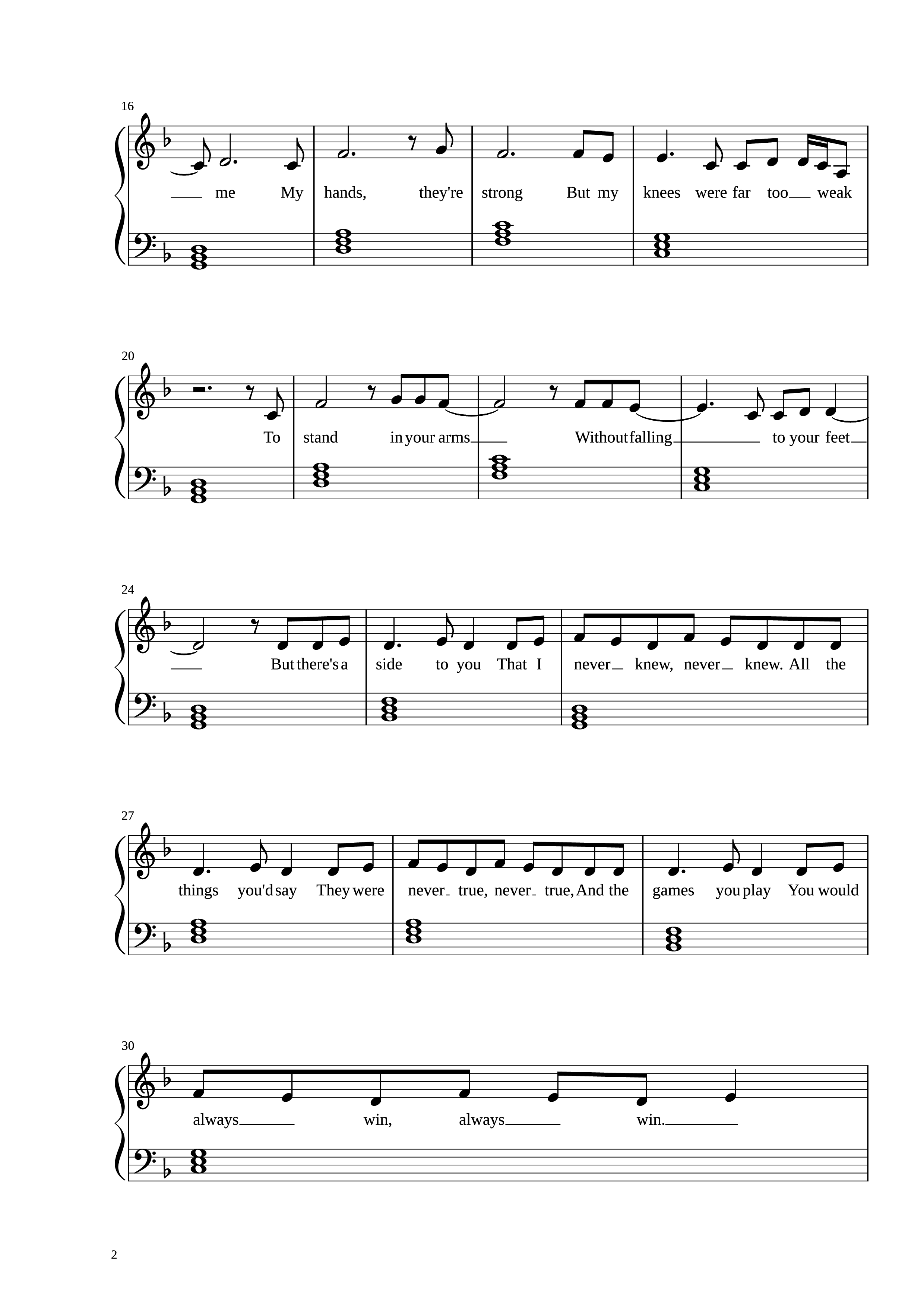 Page 2 of the piano sheet music PDF Piano – Set Fire To The Rain Piano by Adele