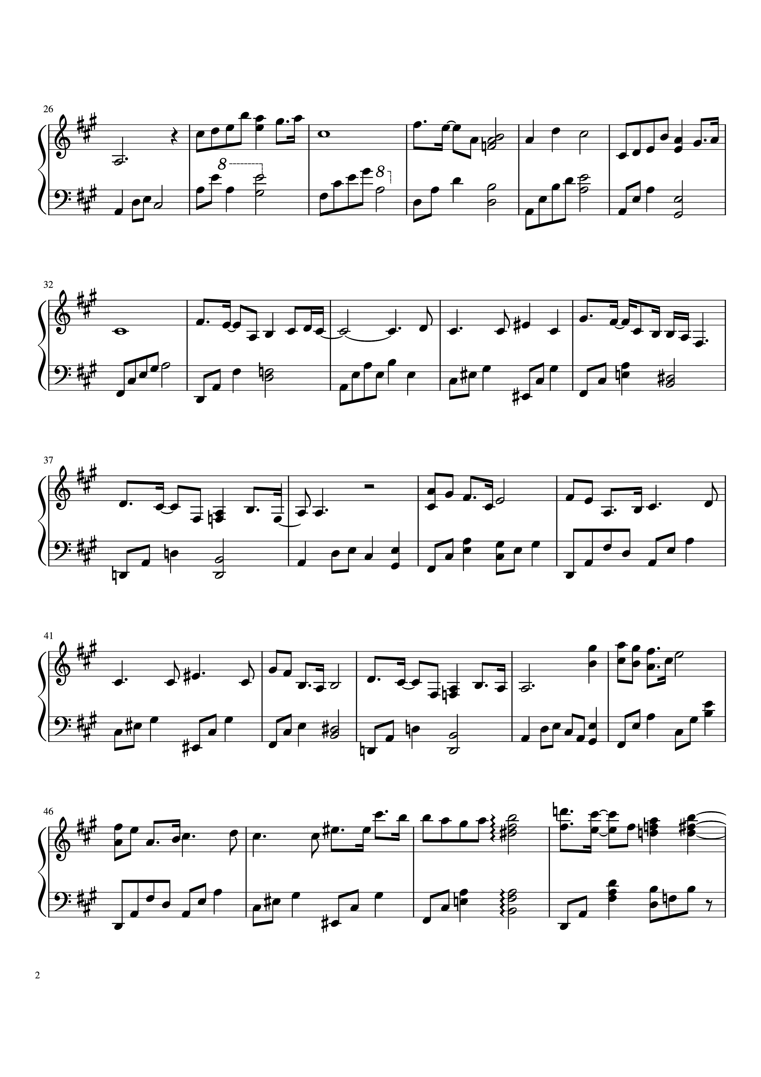 Page 2 of the piano sheet music PDF Piano – Can you see my heart Piano by Heize