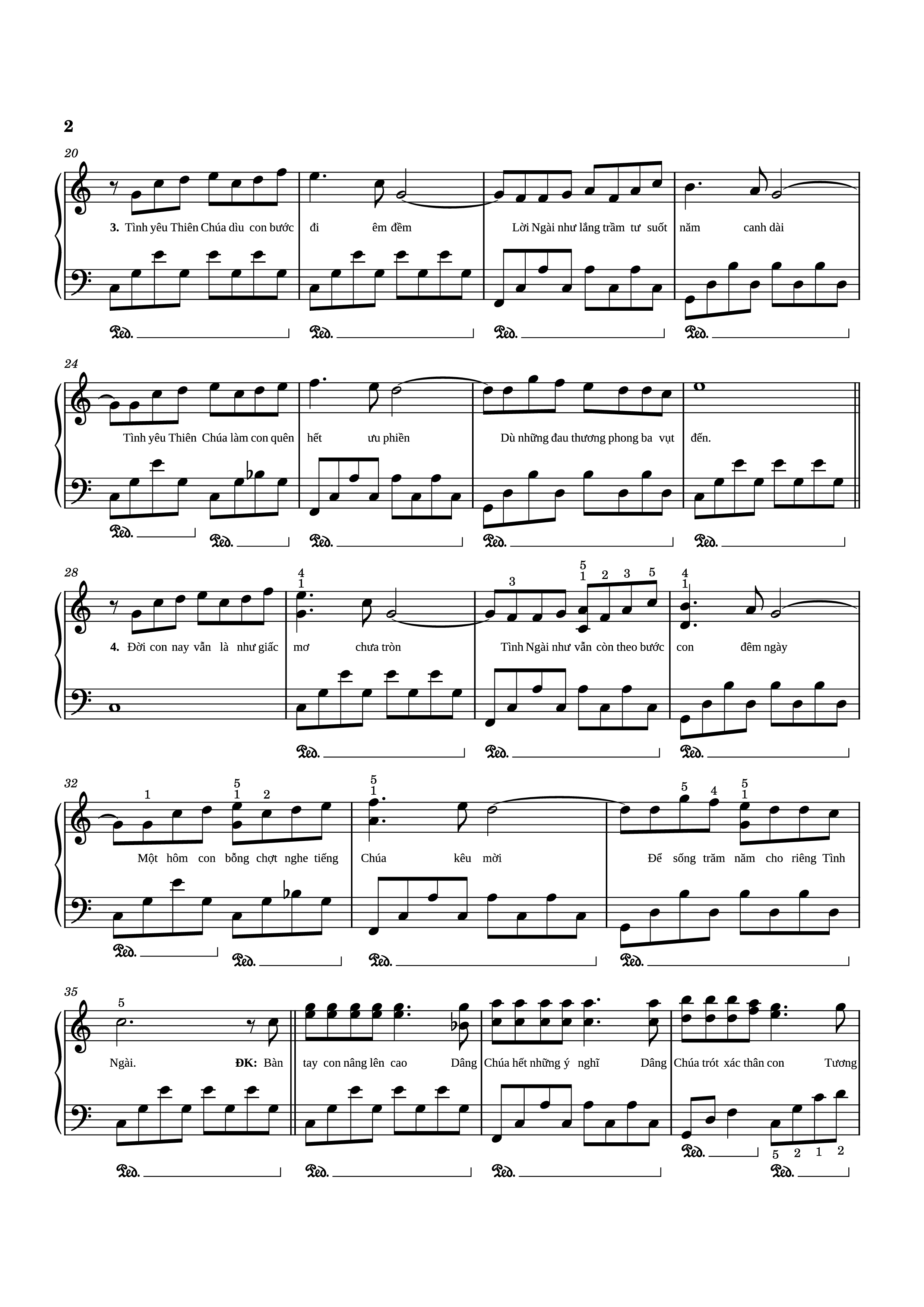 Page 2 of the piano sheet music PDF Piano – Lời Thiêng Piano by Lm. Duy Thiên