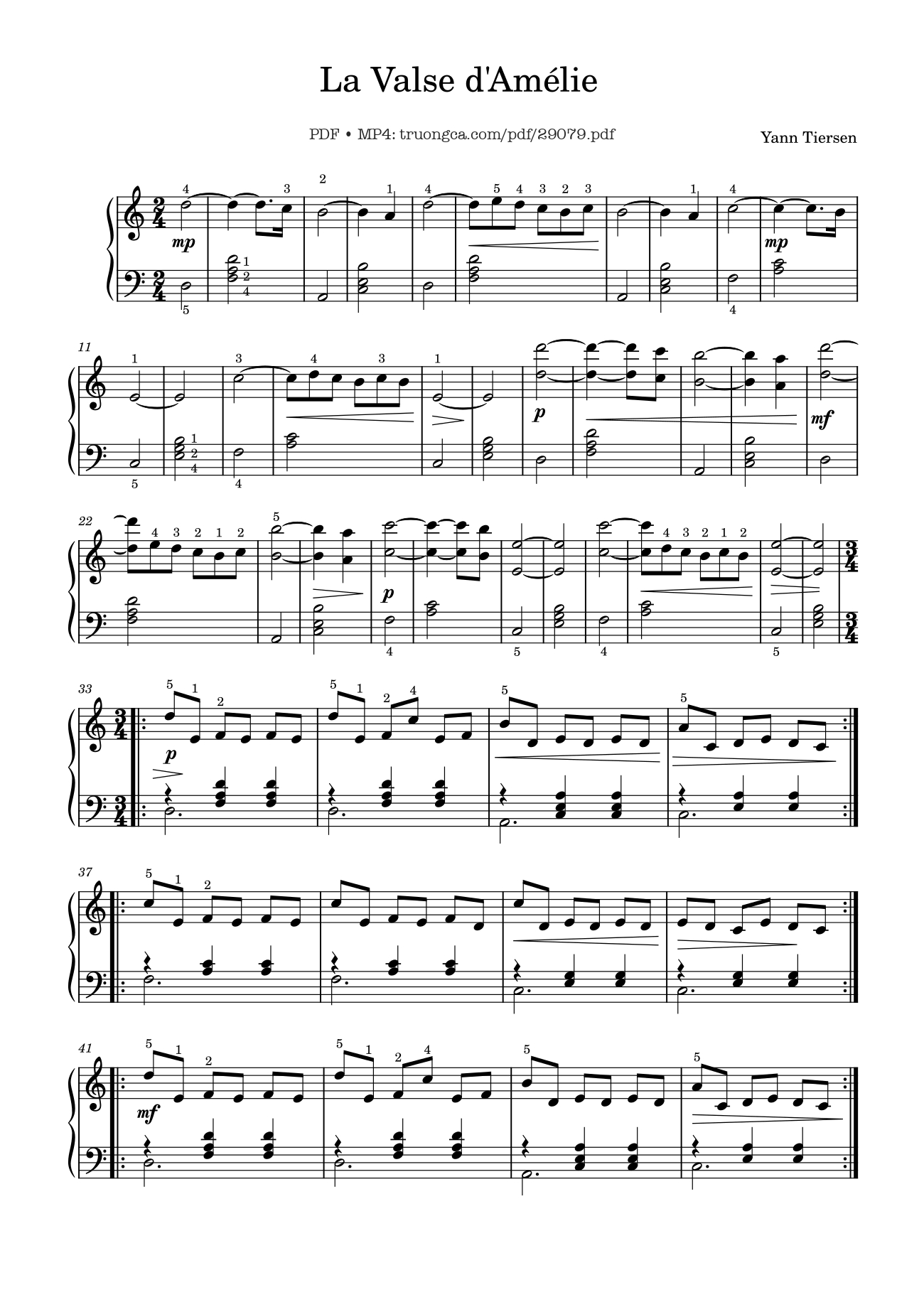 Page 1 of the piano sheet music PDF Piano – La Valse d