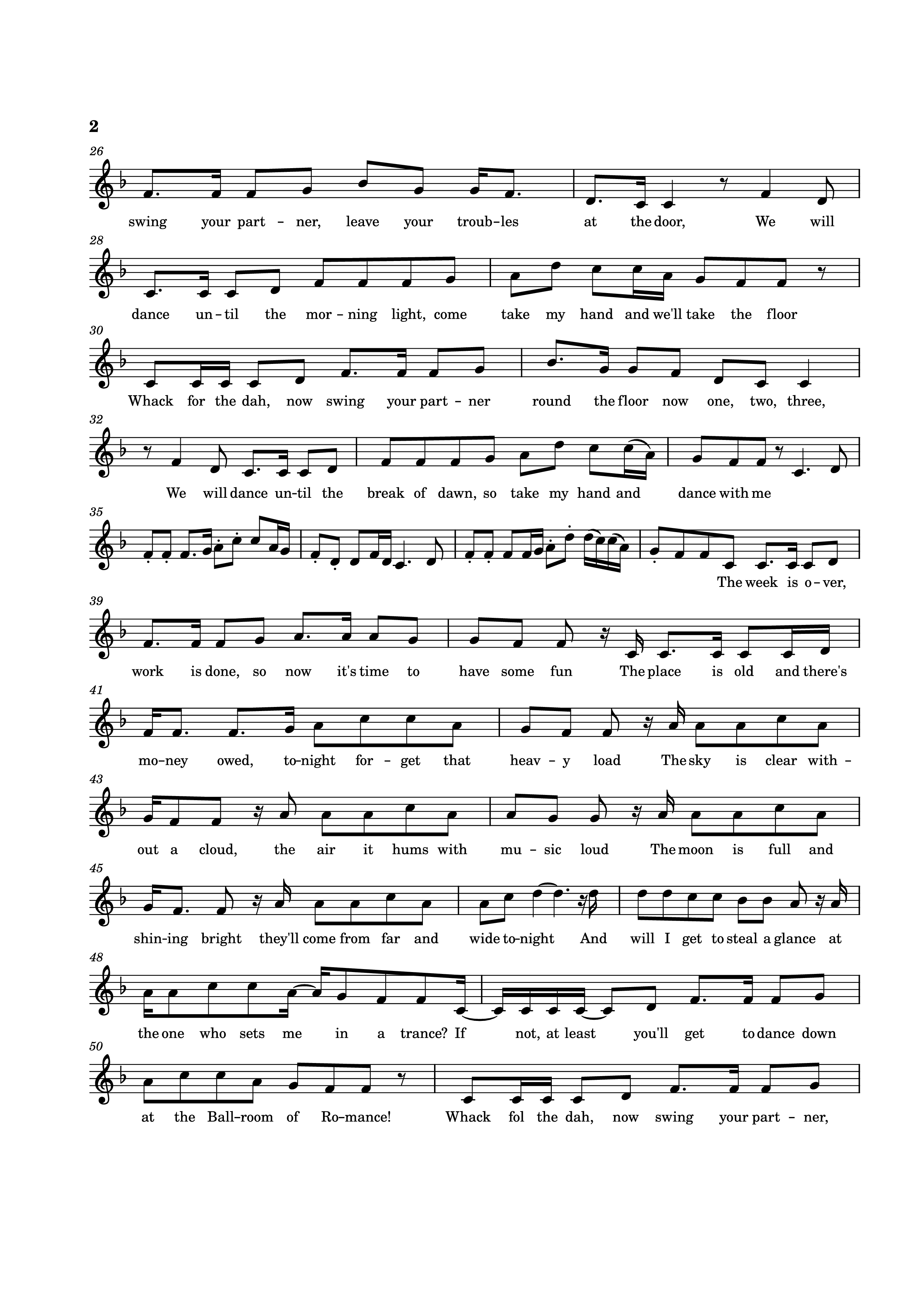 Page 2 of the piano sheet music PDF Piano – Ballroom of Romance Piano by Celtic Woman