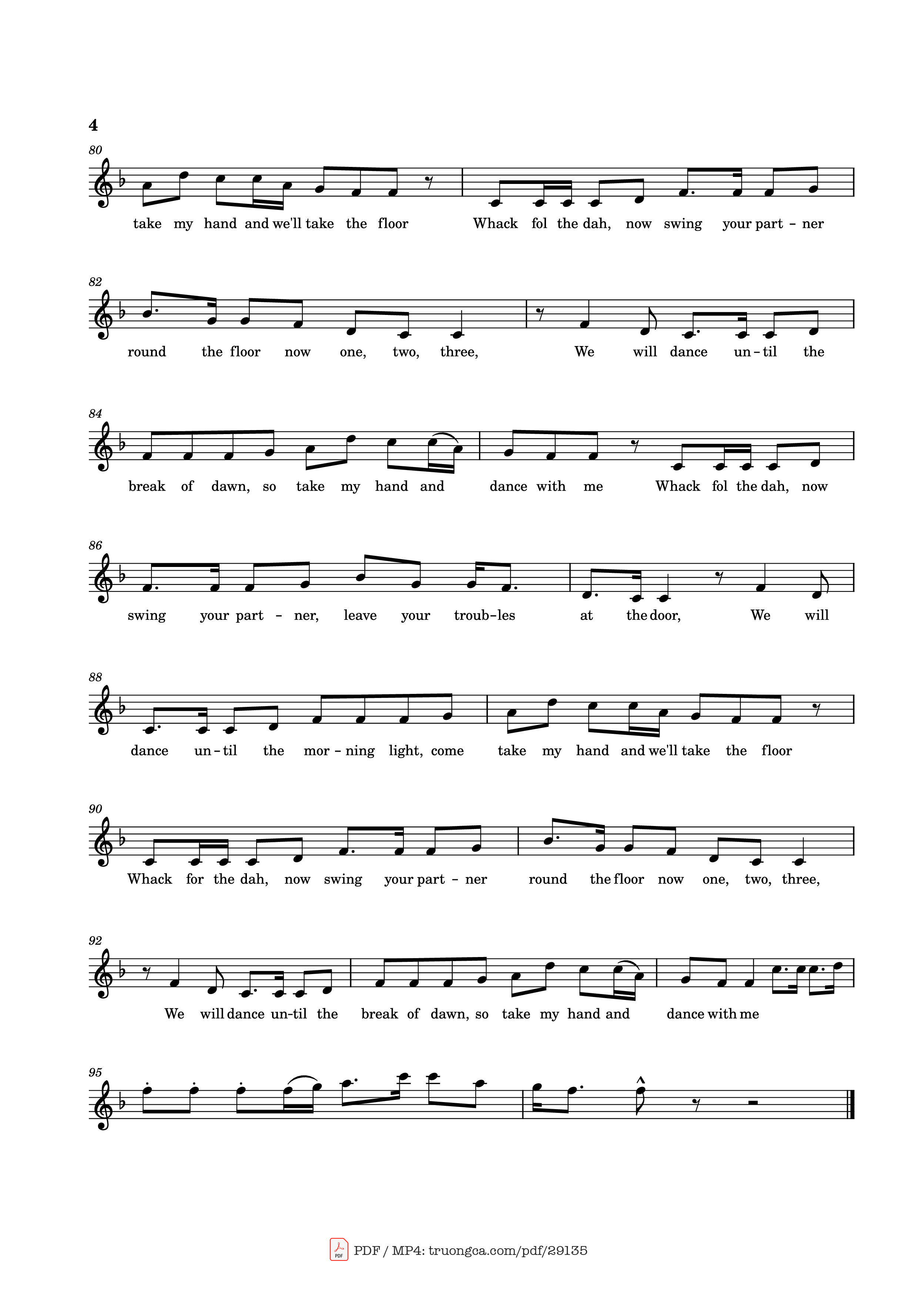 Page 4 of the piano sheet music PDF Piano – Ballroom of Romance Piano by Celtic Woman