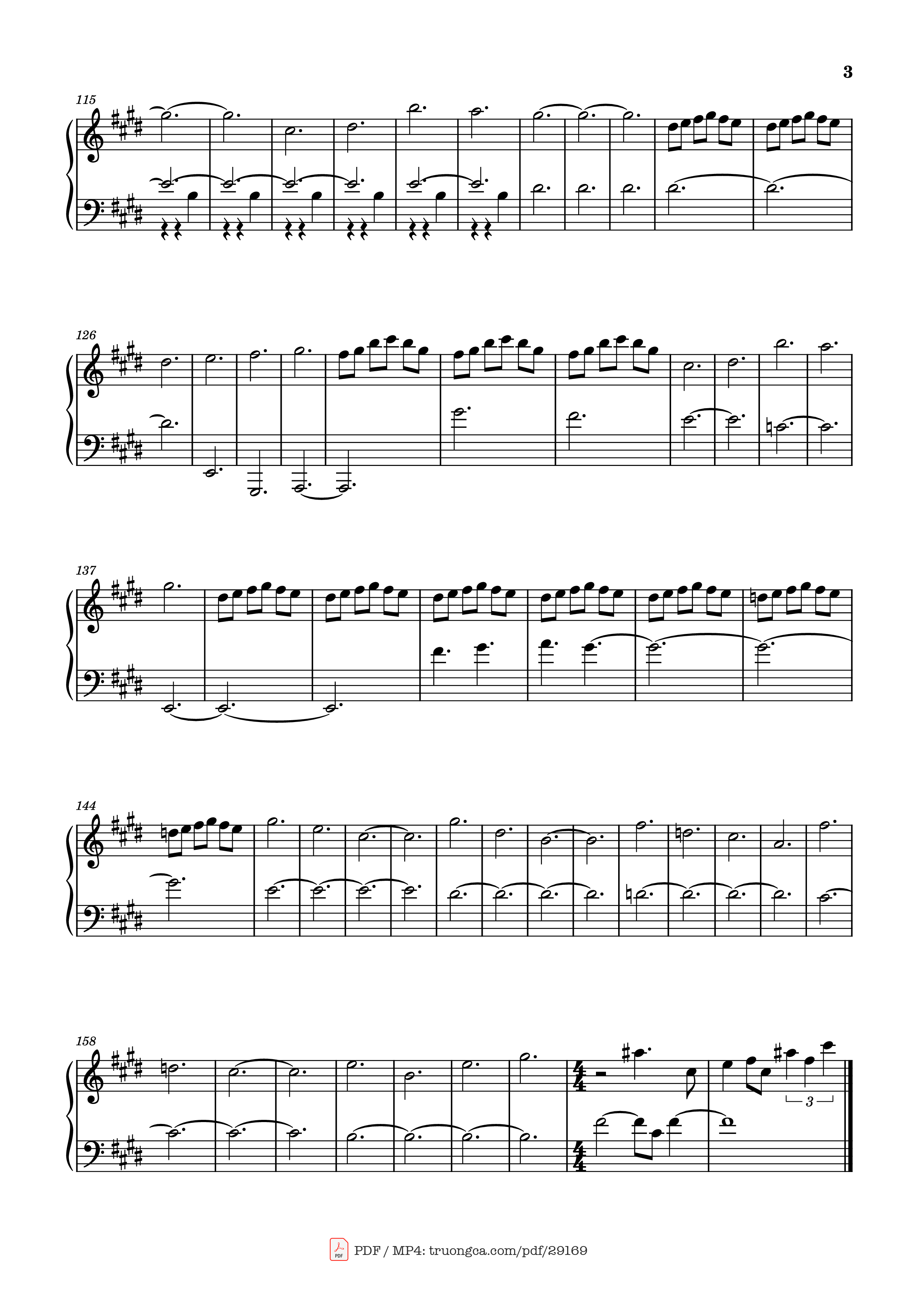 Page 3 of the piano sheet music PDF Piano – Golden hour Piano by Wesley Steenbergen