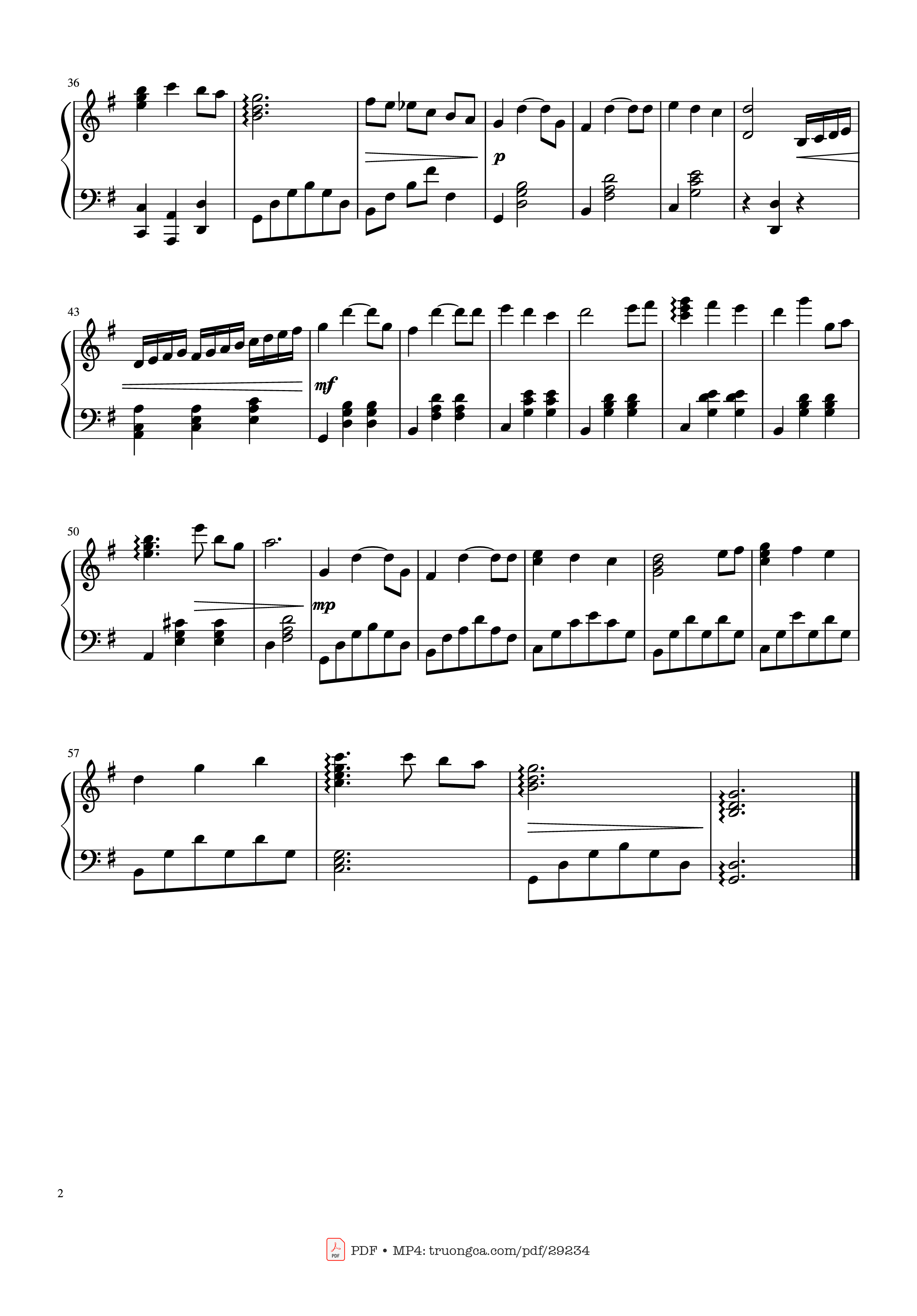 Page 2 of the piano sheet music PDF Piano – Waltz of Chihiro Piano by Joe Hisaishi