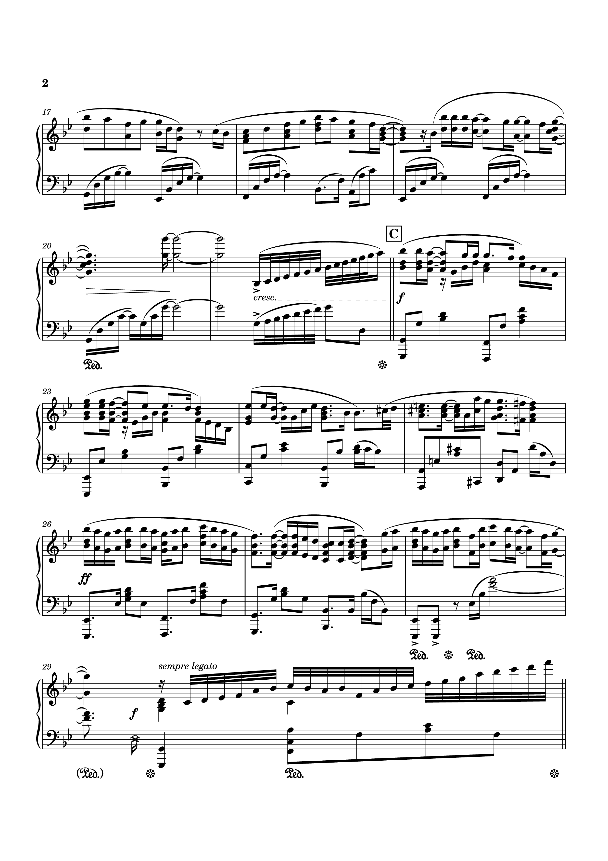 Page 2 of the piano sheet music PDF Piano – To You, 2000... or...20000 Years From Now Piano by Original music by Linked Horizon