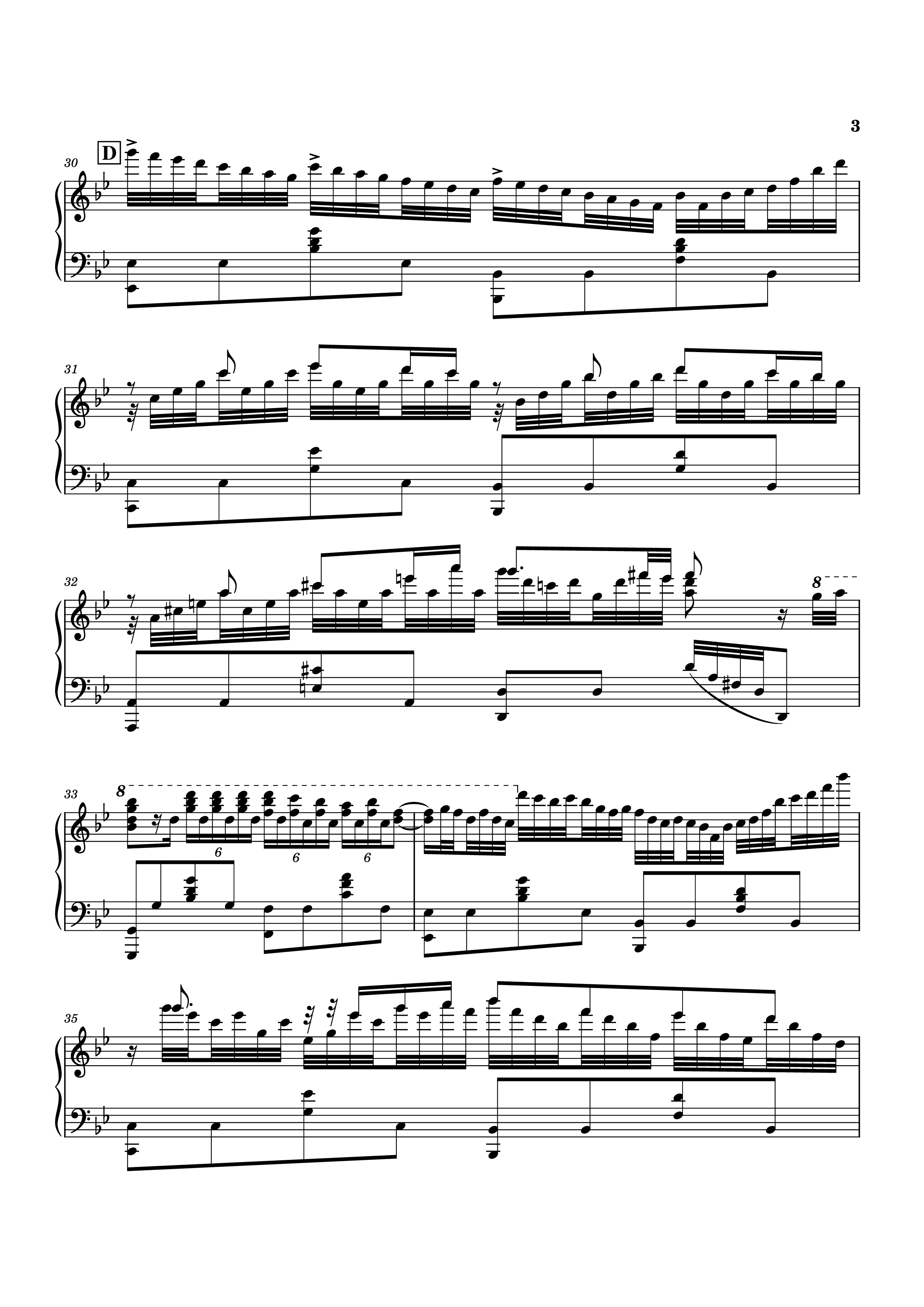 Page 3 of the piano sheet music PDF Piano – To You, 2000... or...20000 Years From Now Piano by Original music by Linked Horizon