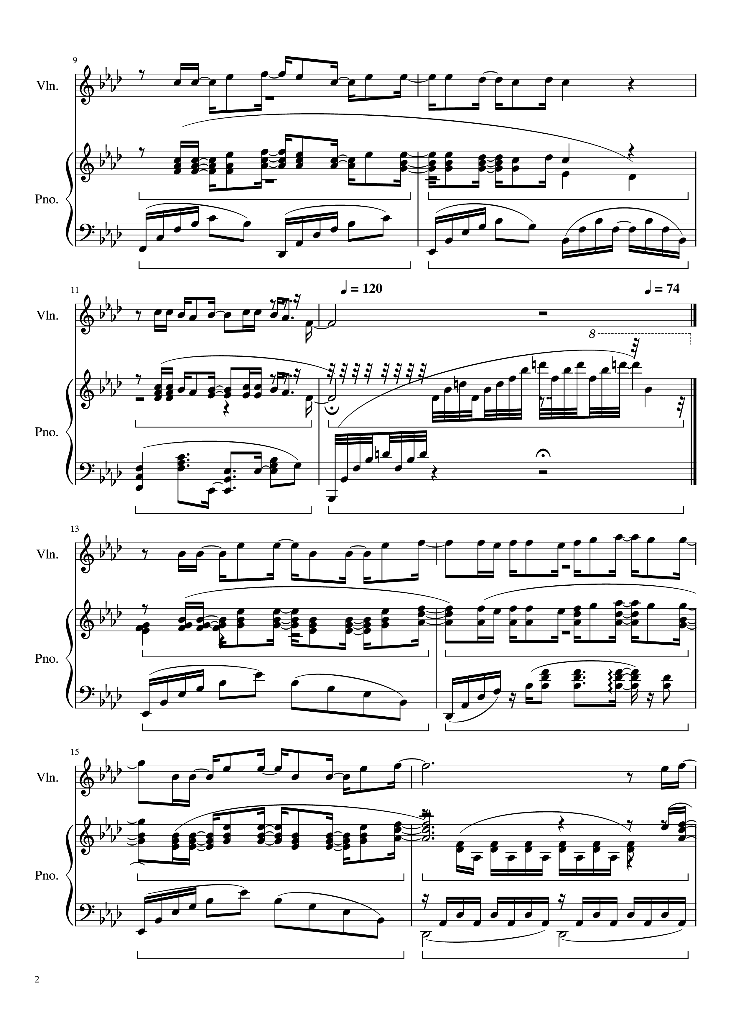 Page 2 of the piano sheet music PDF Piano – Let It Go (Disney