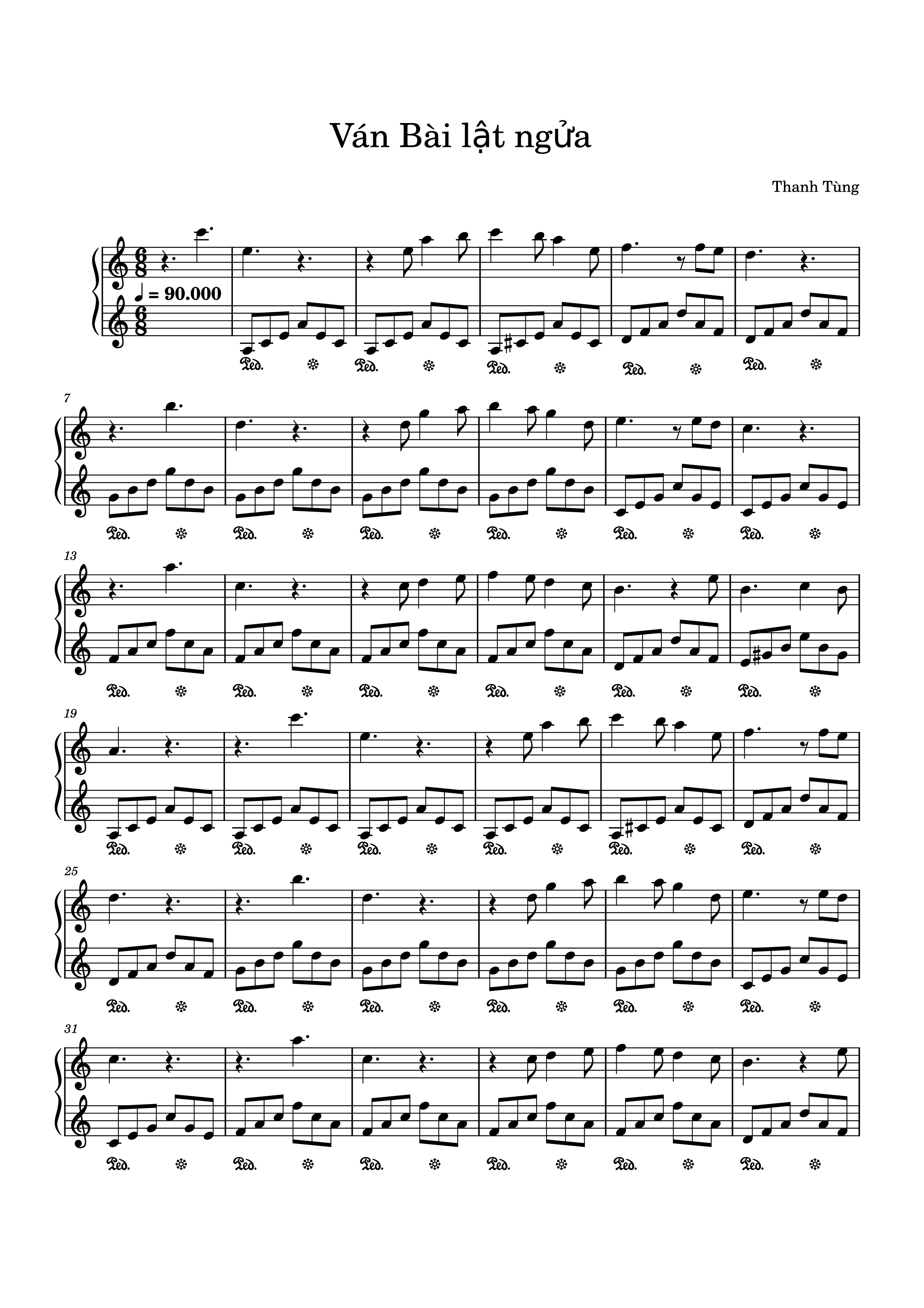Page 1 of the piano sheet music PDF Piano – Ván Bài lật ngửa Piano by Thanh Tùng