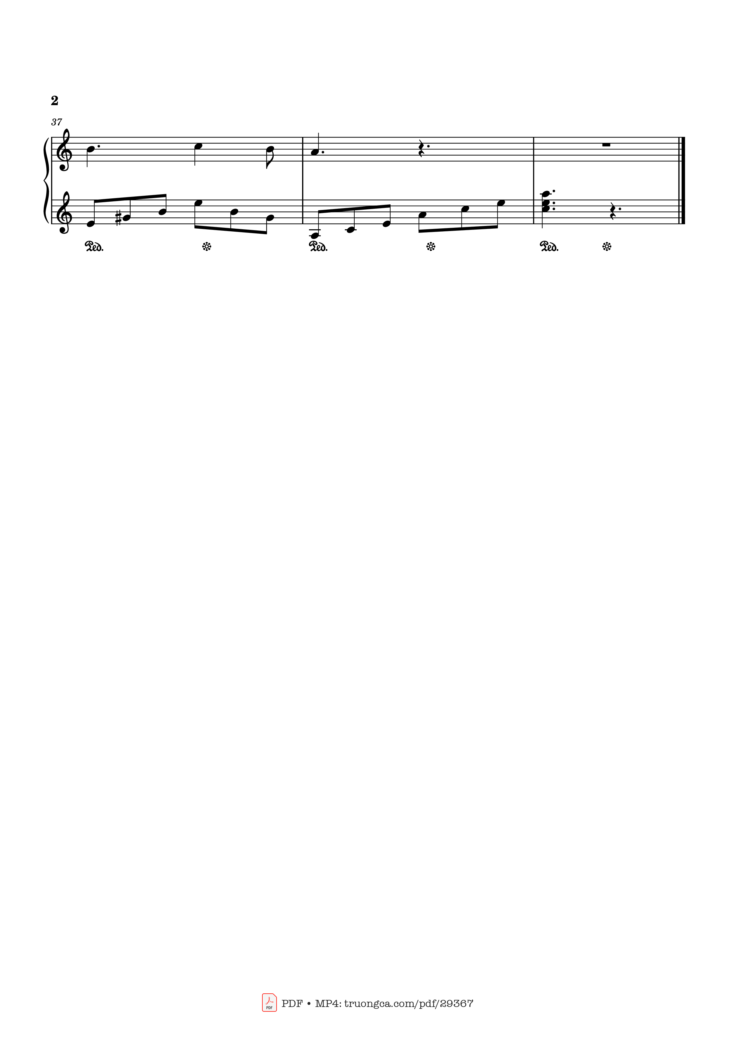 Page 2 of the piano sheet music PDF Piano – Ván Bài lật ngửa Piano by Thanh Tùng
