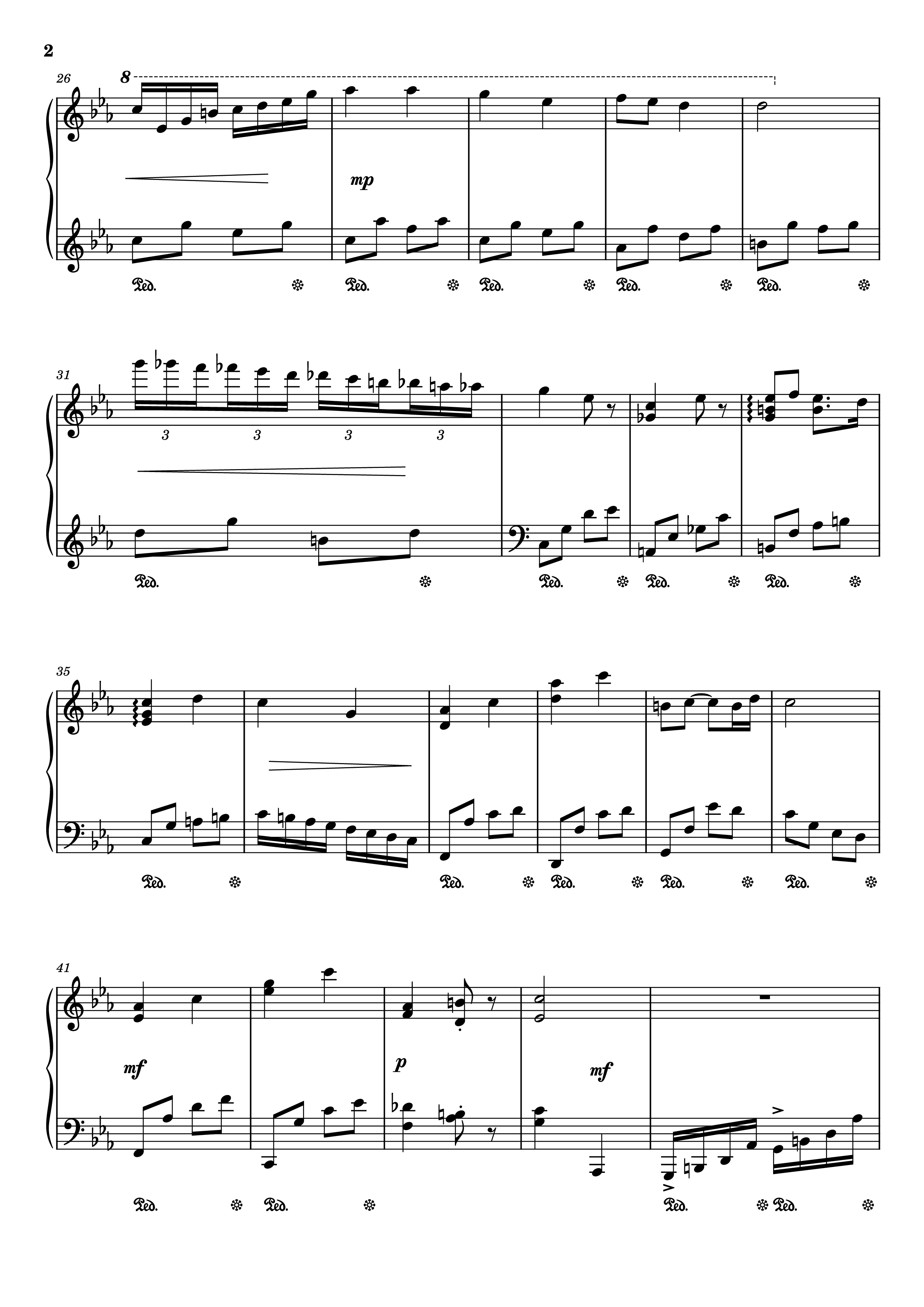 Page 2 of the piano sheet music PDF Piano – Chúc bé ngủ ngon Piano Hay by Lưu Hà An