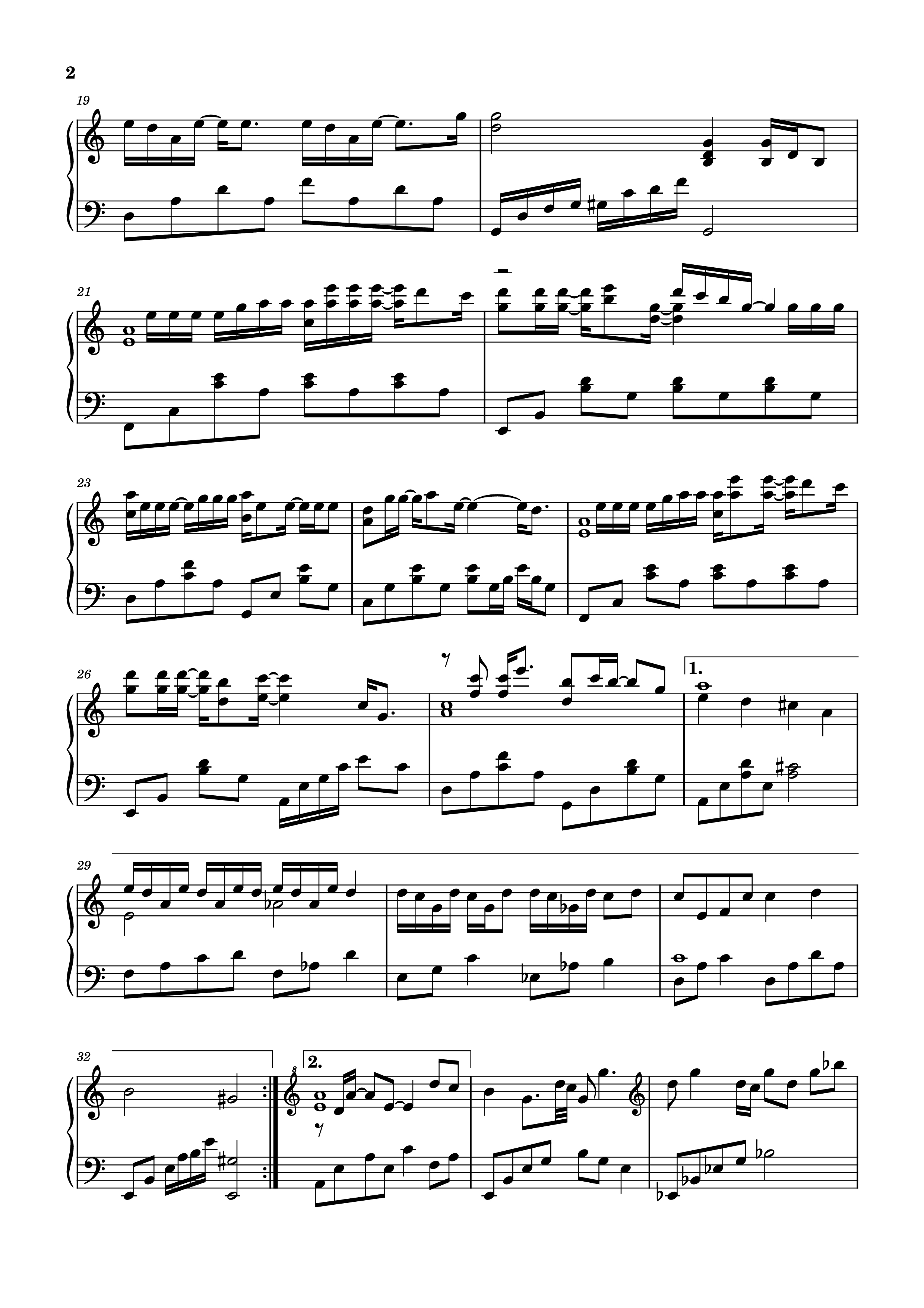 Page 2 of the piano sheet music PDF Piano – 时光洪流 Piano (Dòng thác thời gian) by 程响