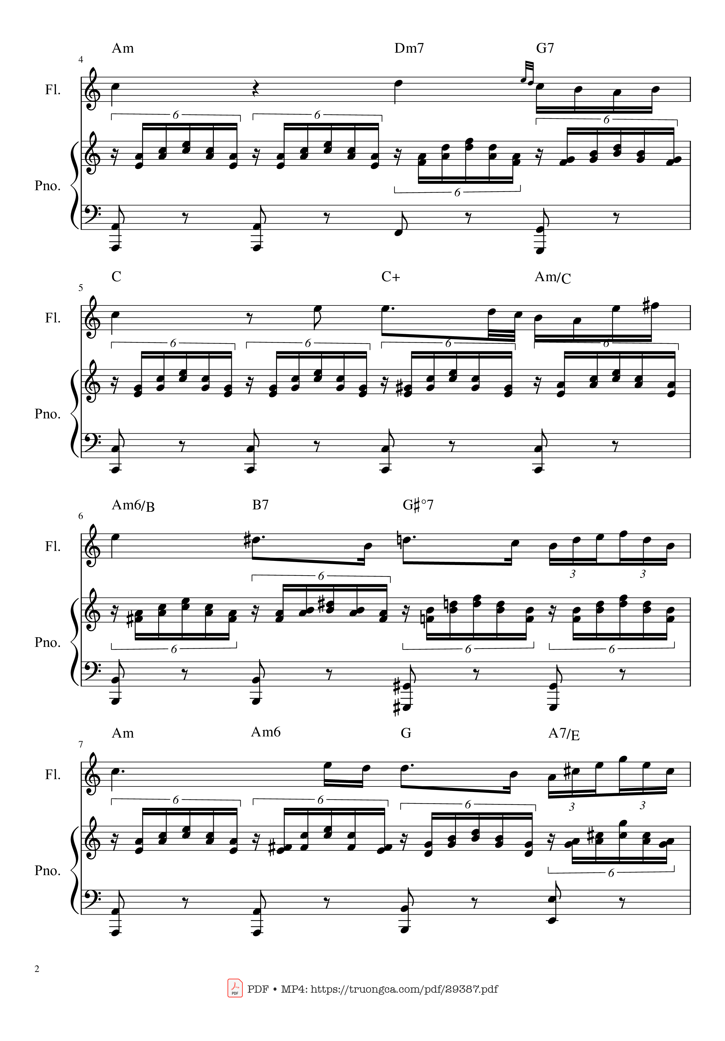 Page 2 of the piano sheet music PDF Piano – Ave Maria Piano by Franz Schubert