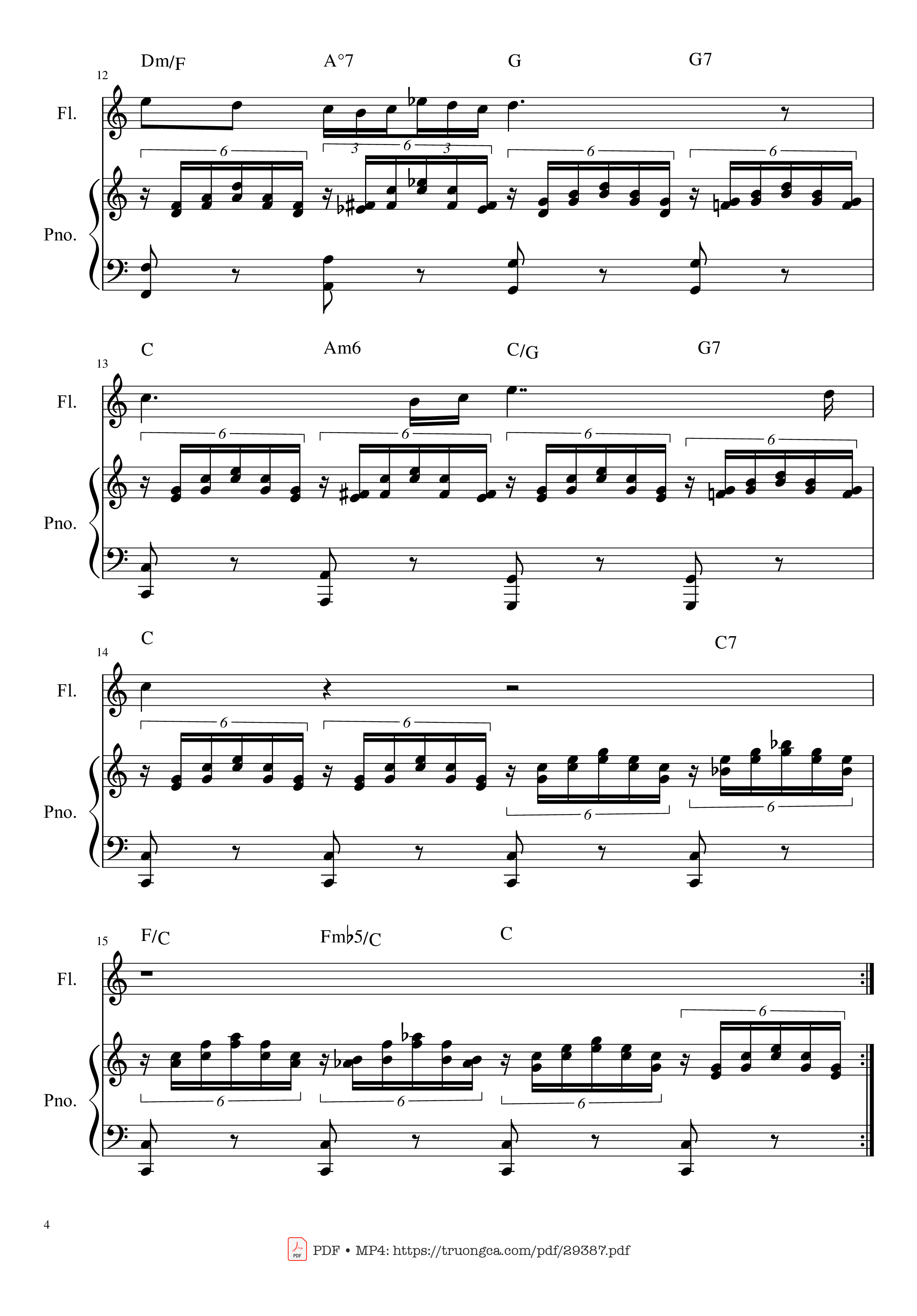 Page 4 of the piano sheet music PDF Piano – Ave Maria Piano by Franz Schubert
