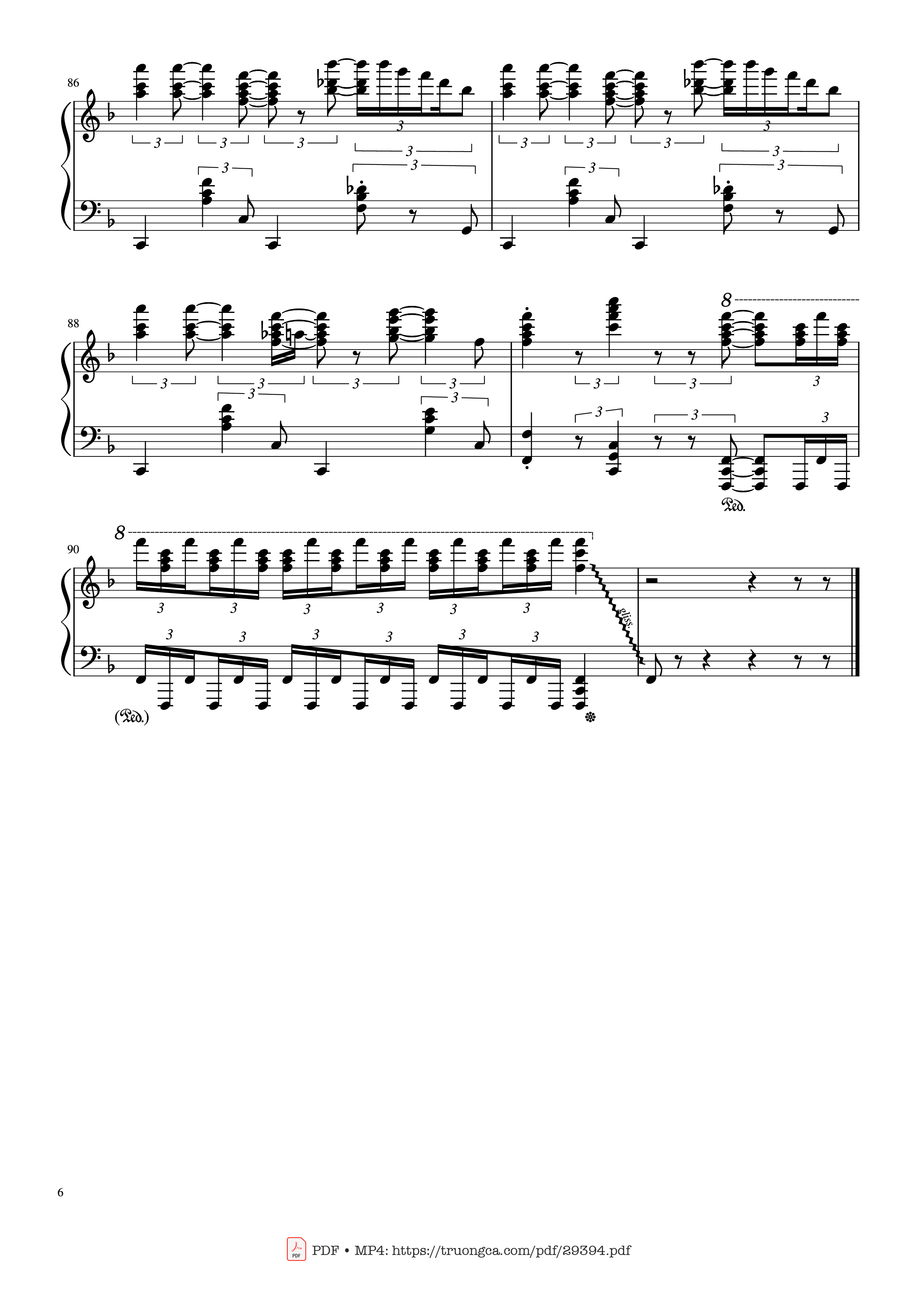 Page 6 of the piano sheet music PDF Piano – Happy Birthday in Jazz Piano by Arr By Jonny May