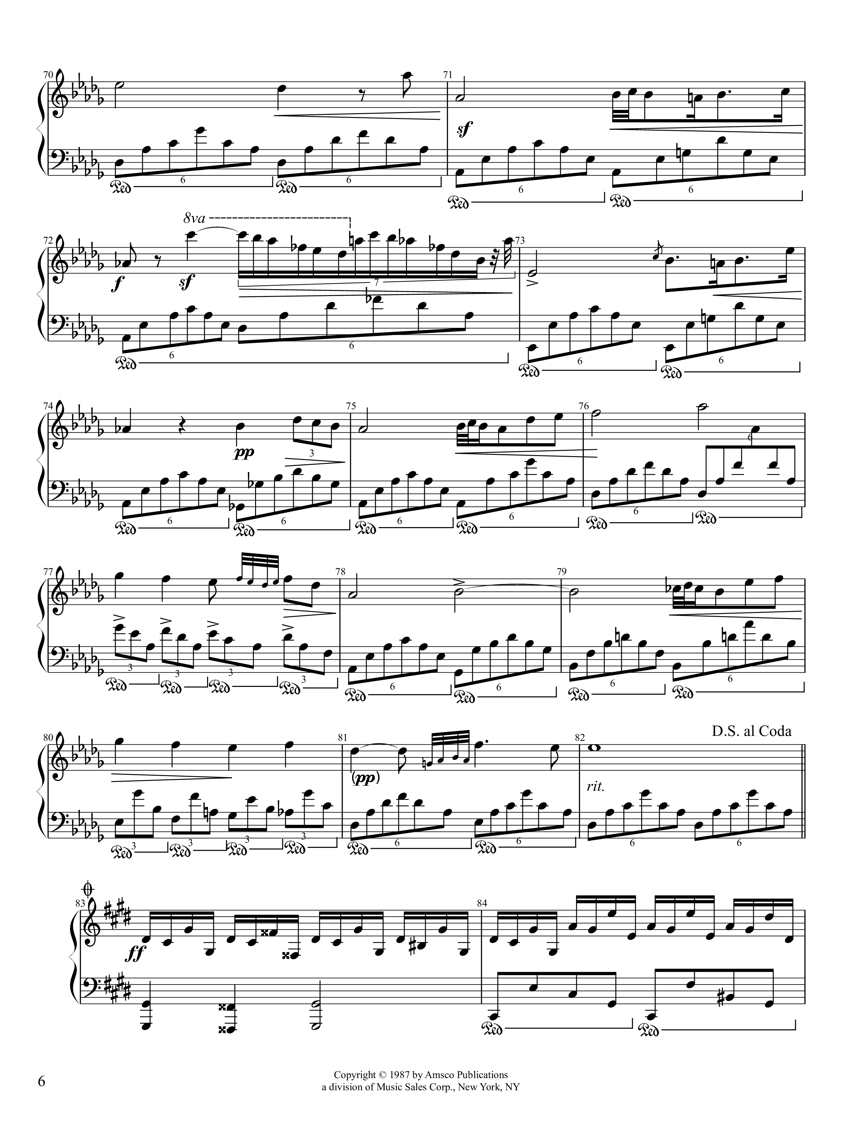 Page 6 of the piano sheet music PDF Piano – Fantaisie-Impromptu Piano by Frédéric Chopin