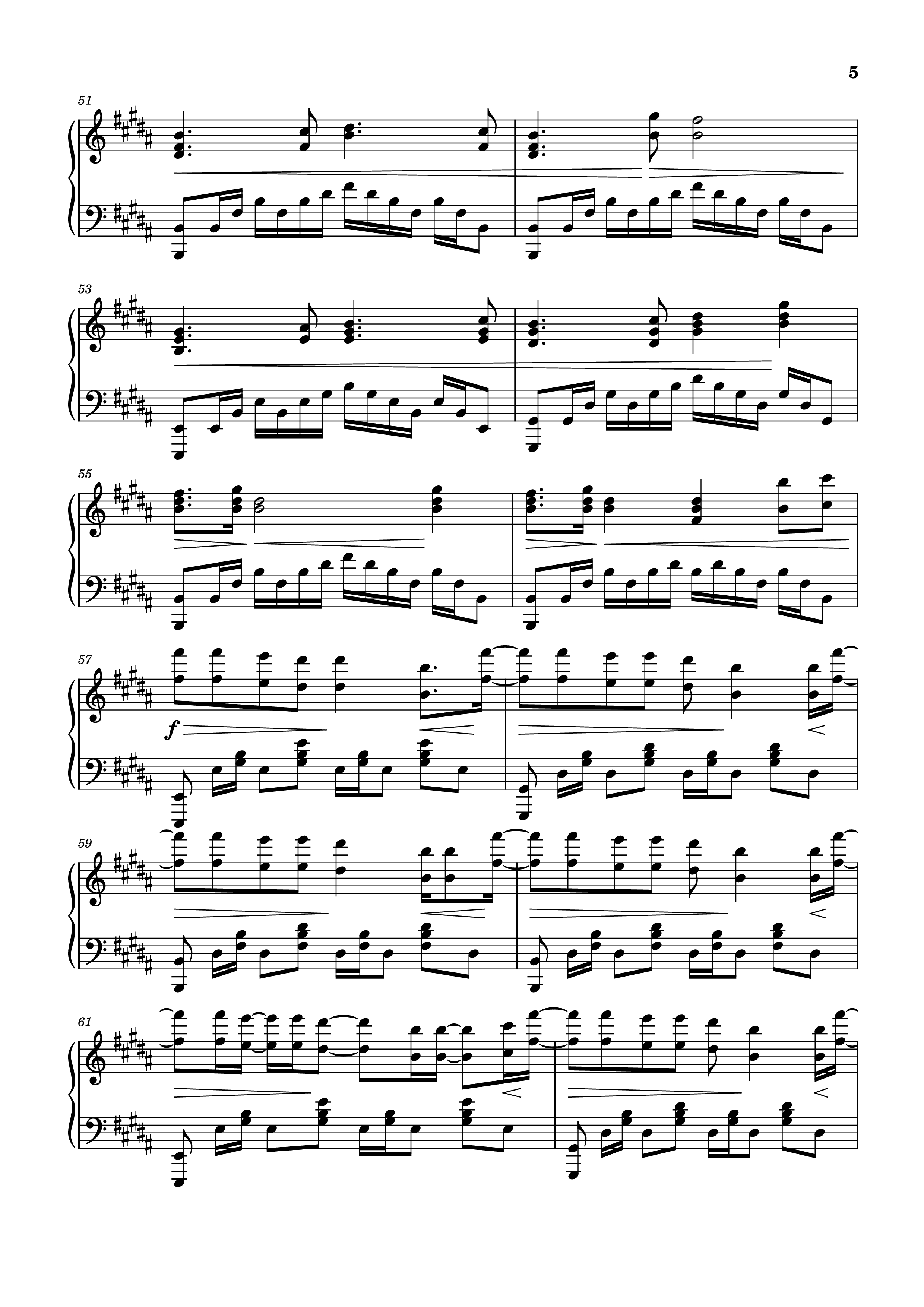 Page 5 of the piano sheet music PDF Piano – Sailor Song Piano by XZeron