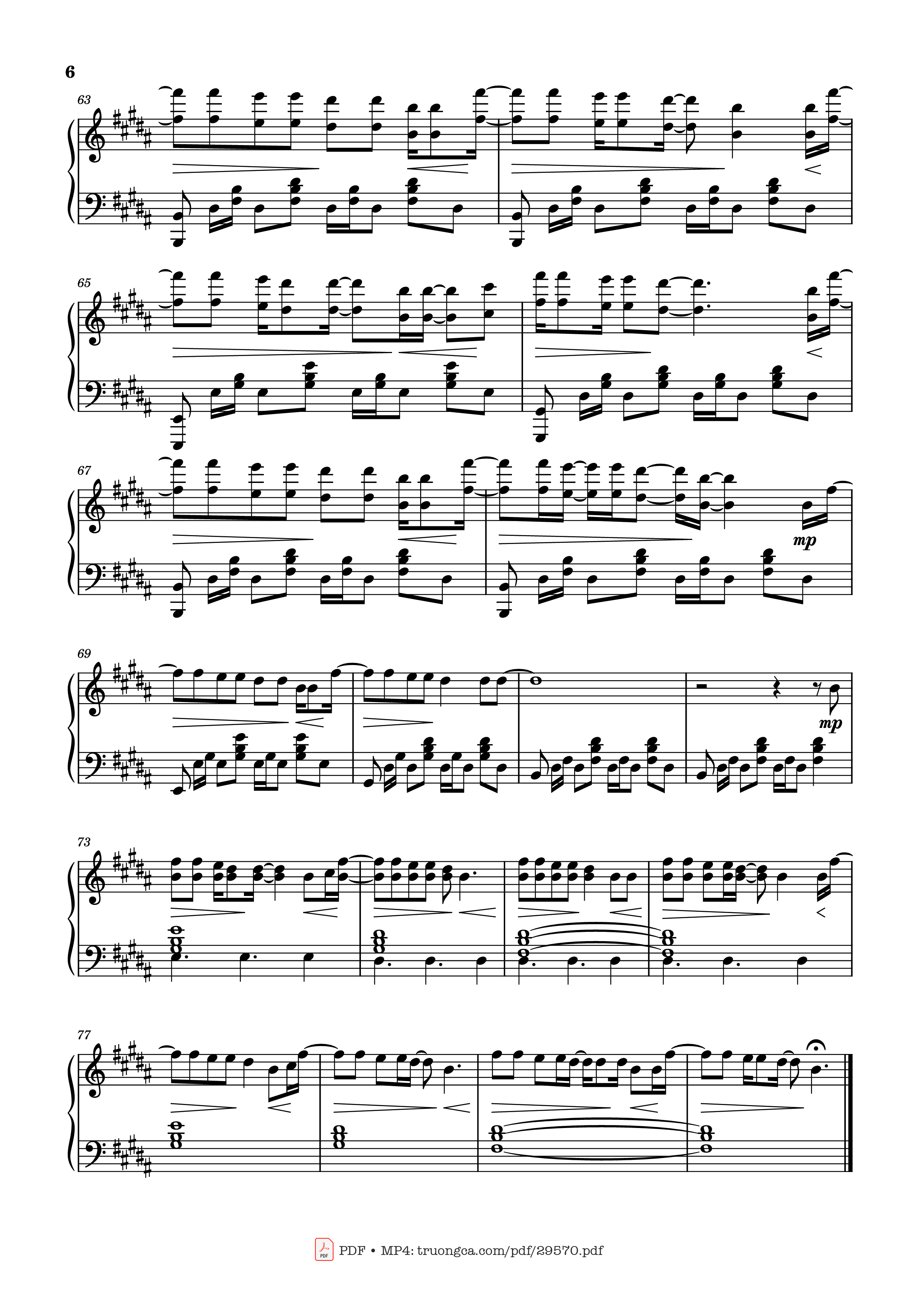 Page 6 of the piano sheet music PDF Piano – Sailor Song Piano by XZeron