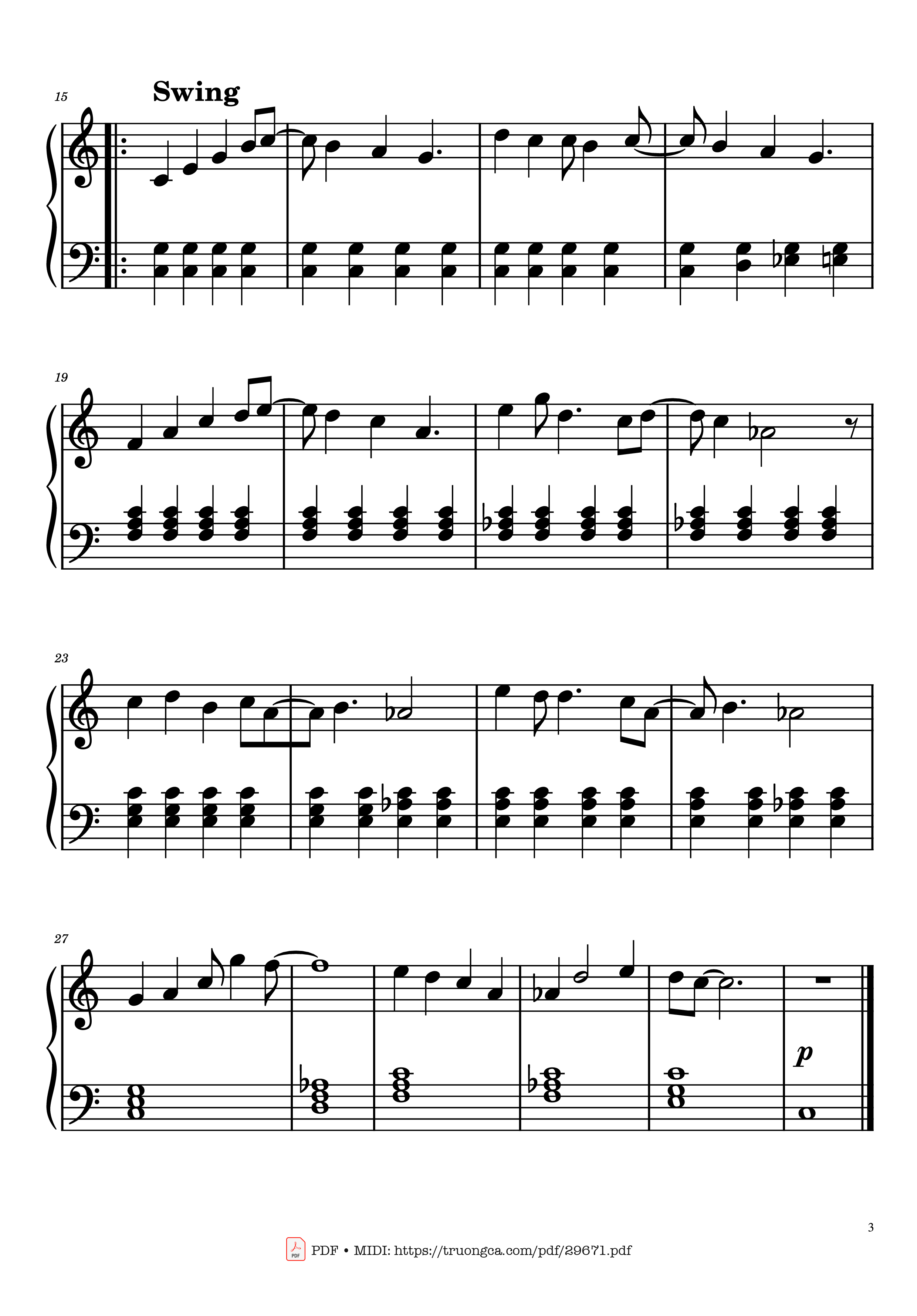 Page 3 of the piano sheet music PDF Piano – All I Want For Christmas Is You Piano Easy by Mariah Carey