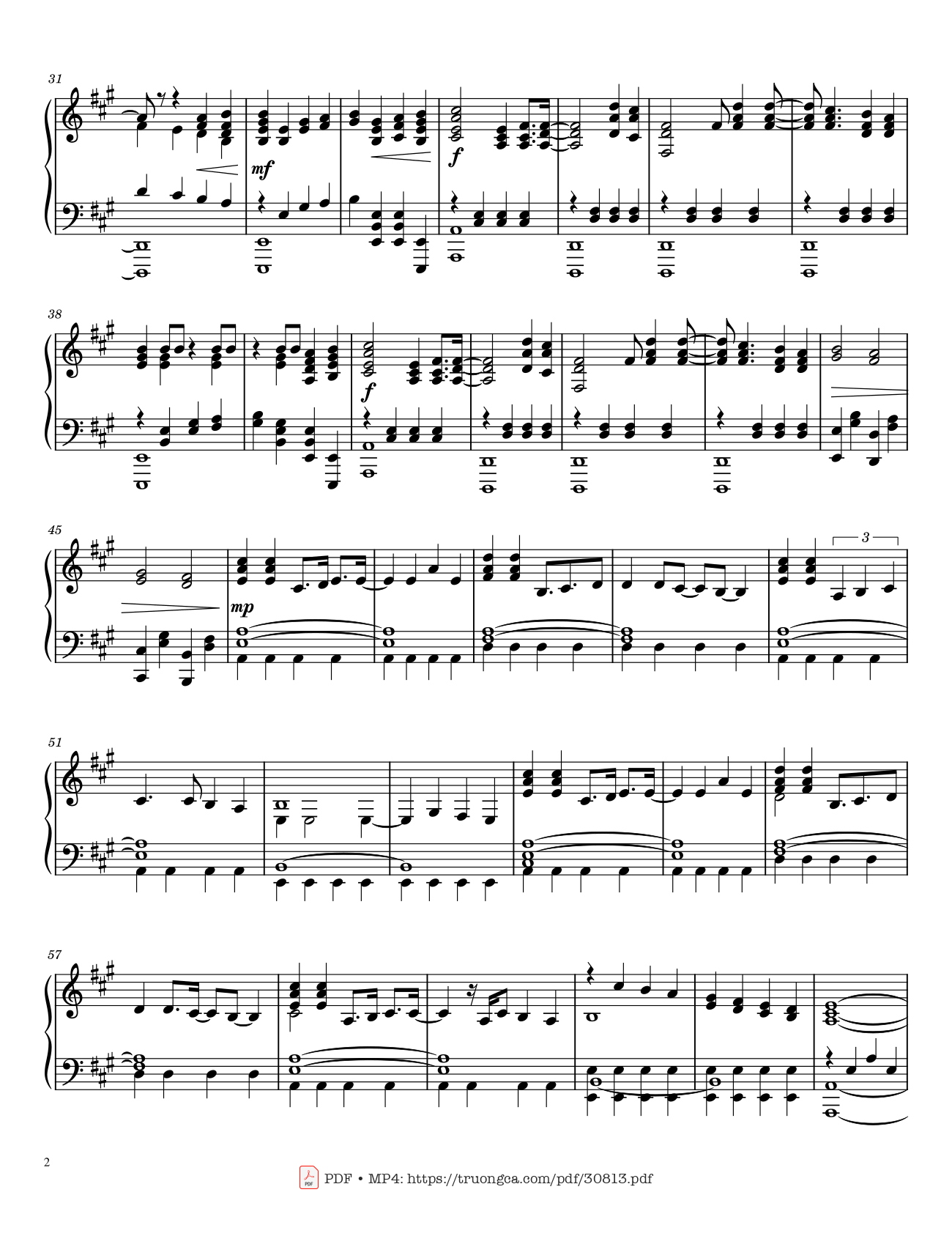 Page 2 of the piano sheet music PDF Piano – Sweet Caroline Piano by Neil Diamond