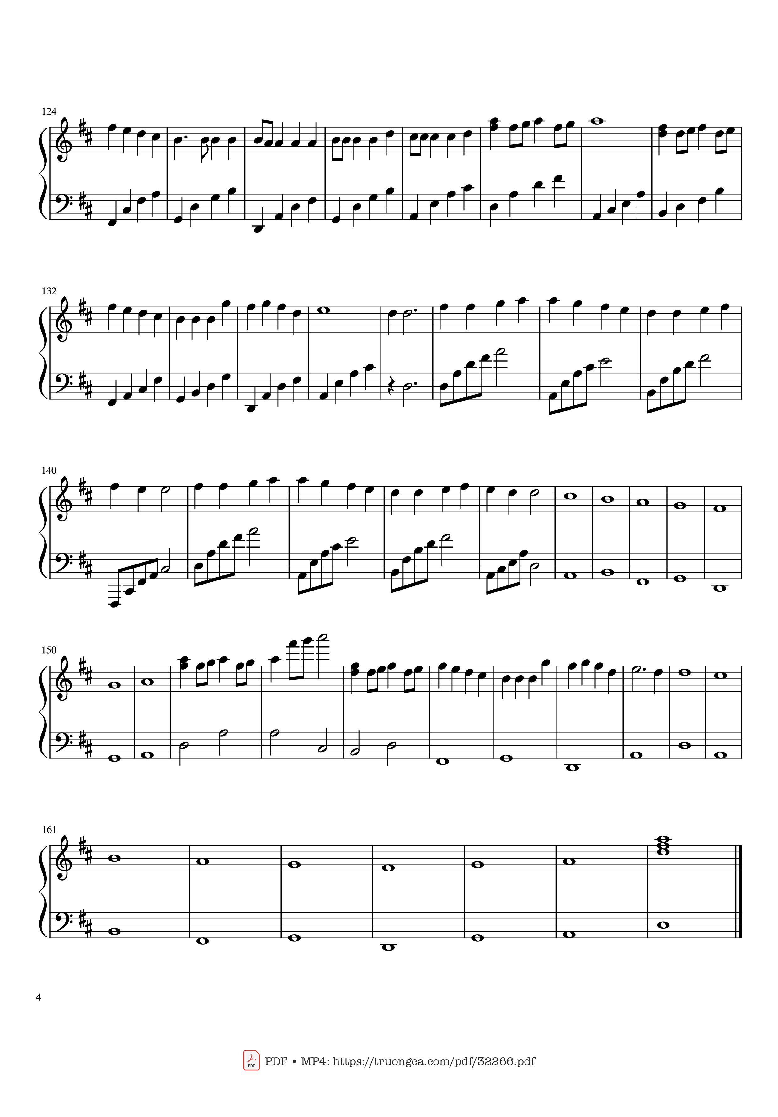 Page 4 of the piano sheet music PDF Piano – Beautiful in White + Canon in D + Memories + Ode to Joy Piano by Jun Sern