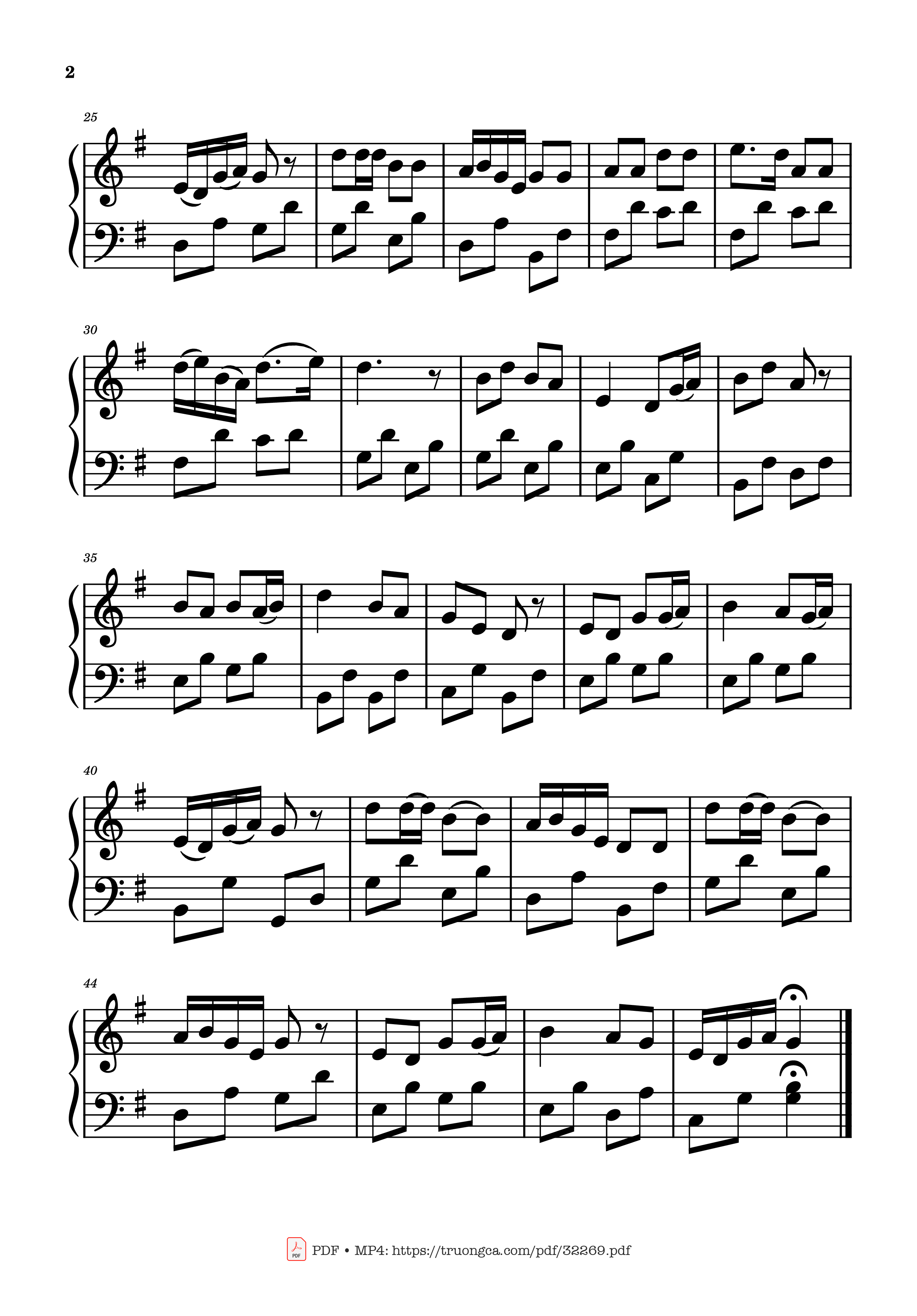 Page 2 of the piano sheet music PDF Piano – Đi học Piano by Bùi Đình Thảo