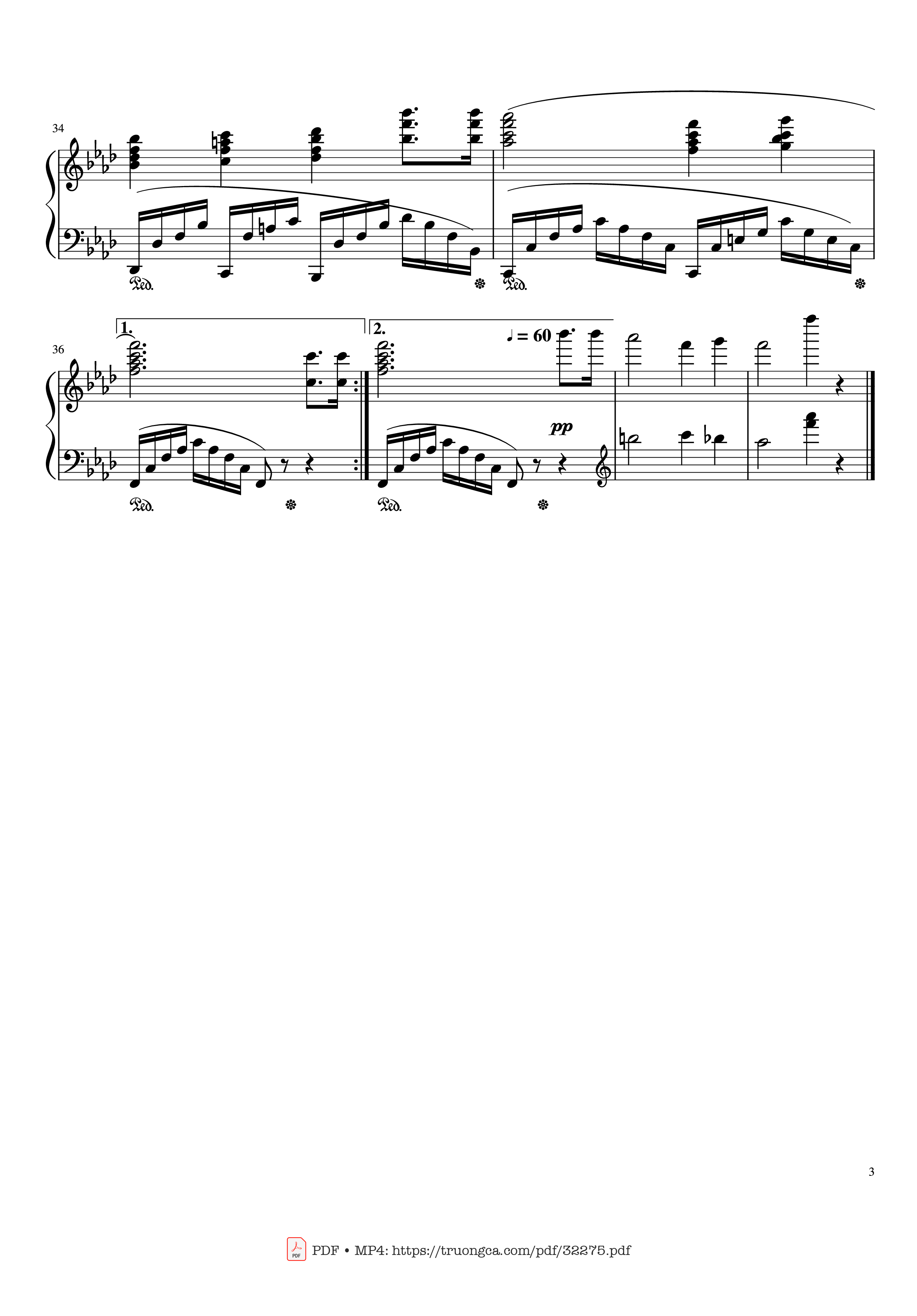 Page 3 of the piano sheet music PDF Piano – Happy Birthday Sad Version Piano by Jake Schembri