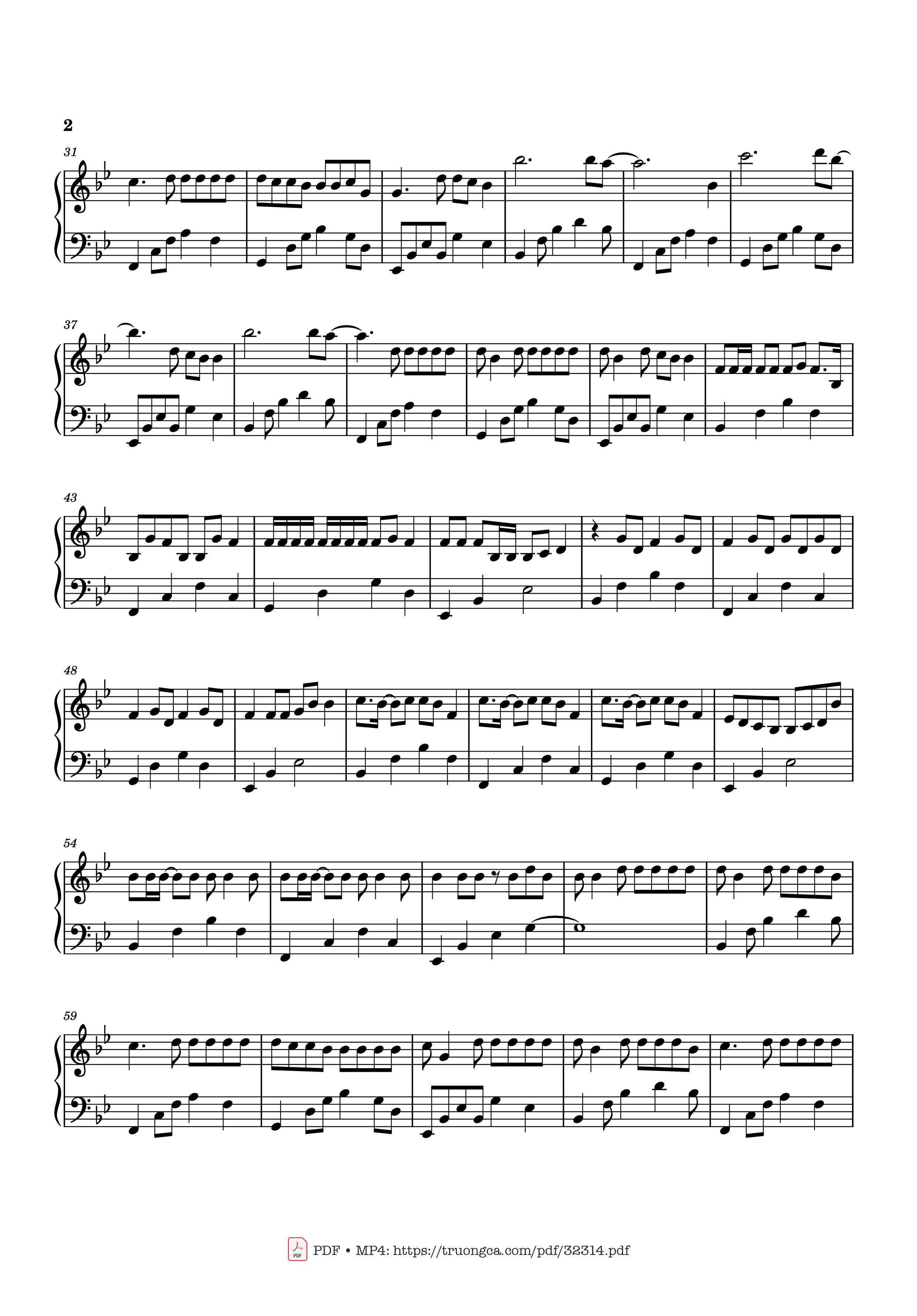 Page 2 of the piano sheet music PDF Piano – I Like U Like Piano by 时代少年团