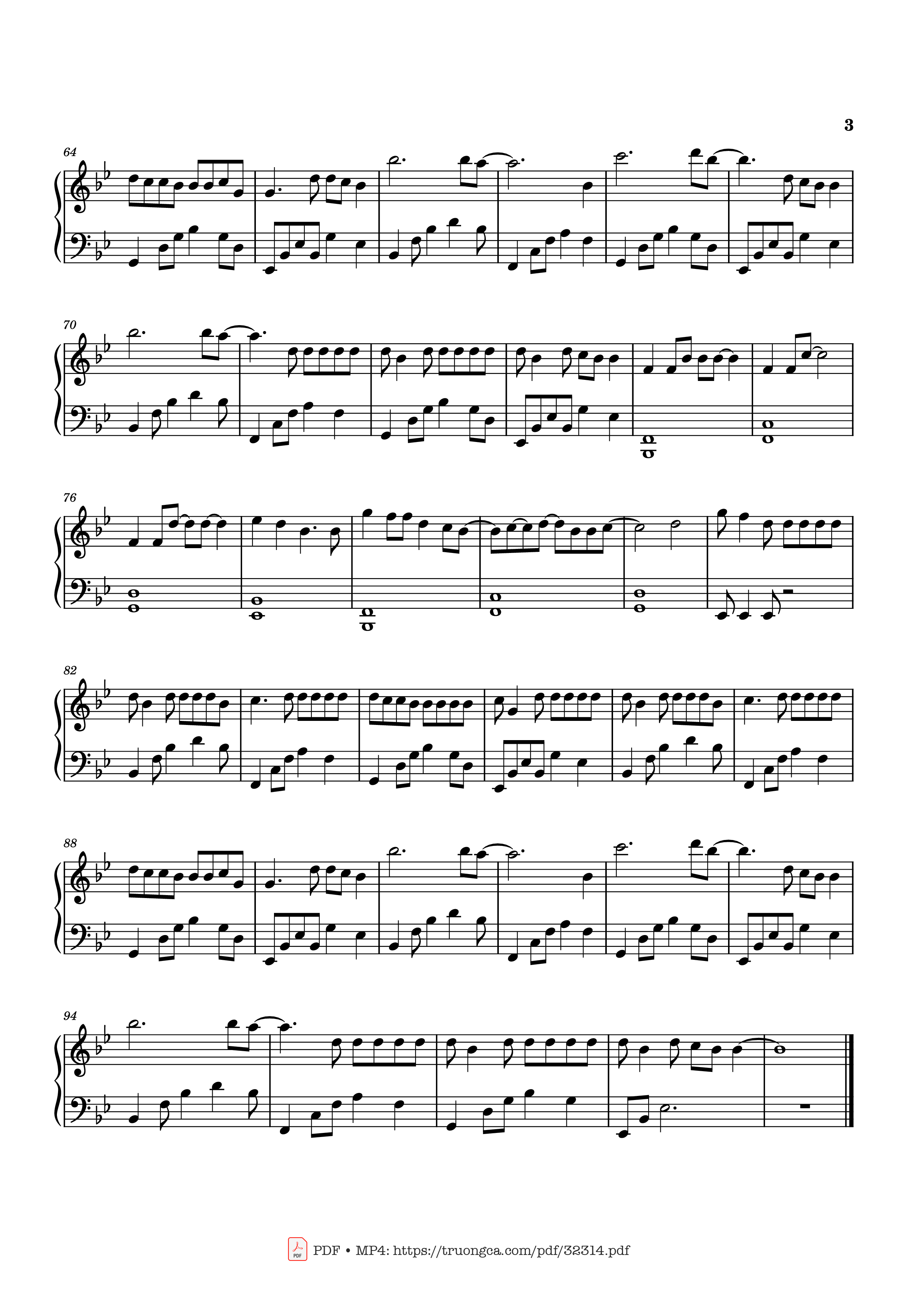 Page 3 of the piano sheet music PDF Piano – I Like U Like Piano by 时代少年团